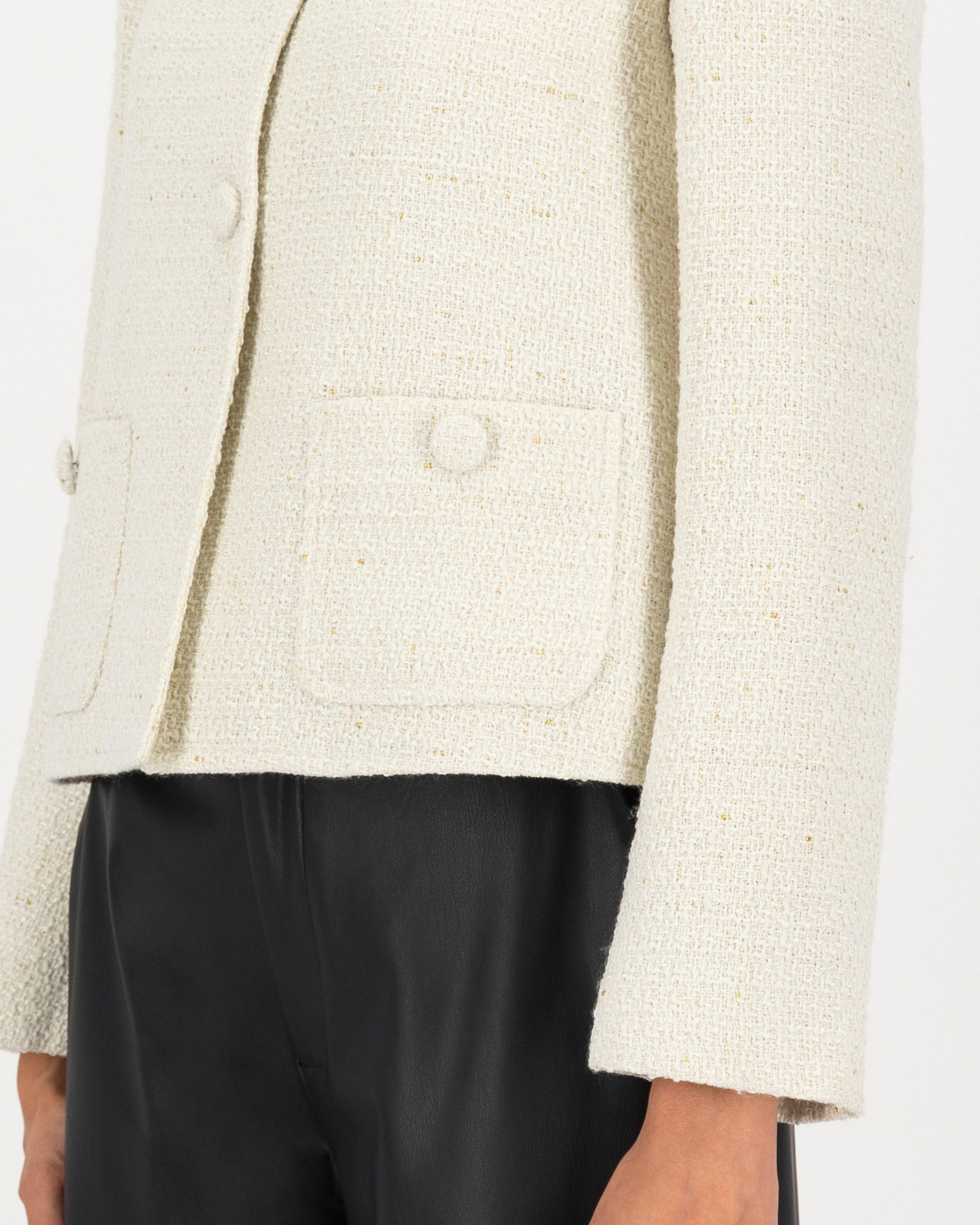 Karla Cropped Boucle Jacket -  milk