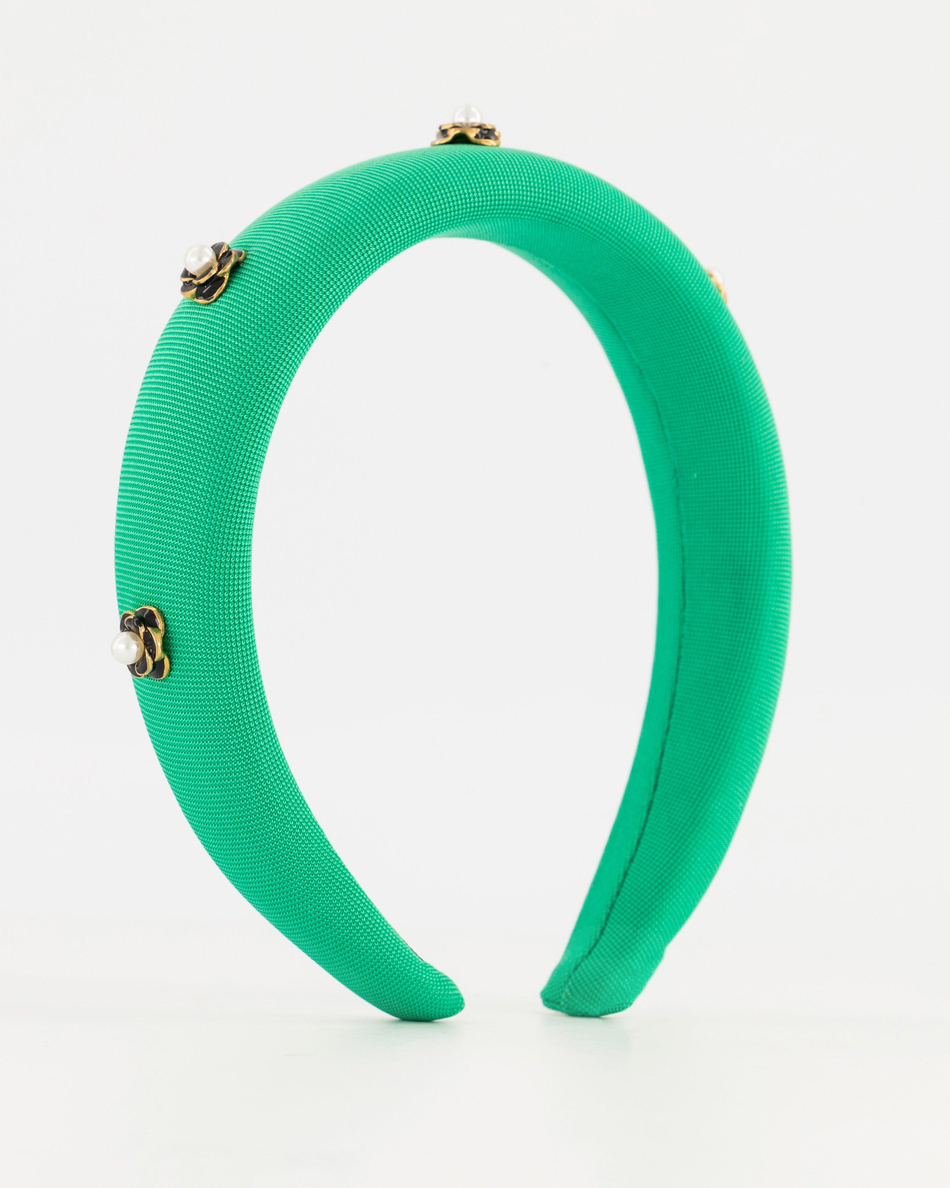 Alis Bejewelled Aliceband -  green