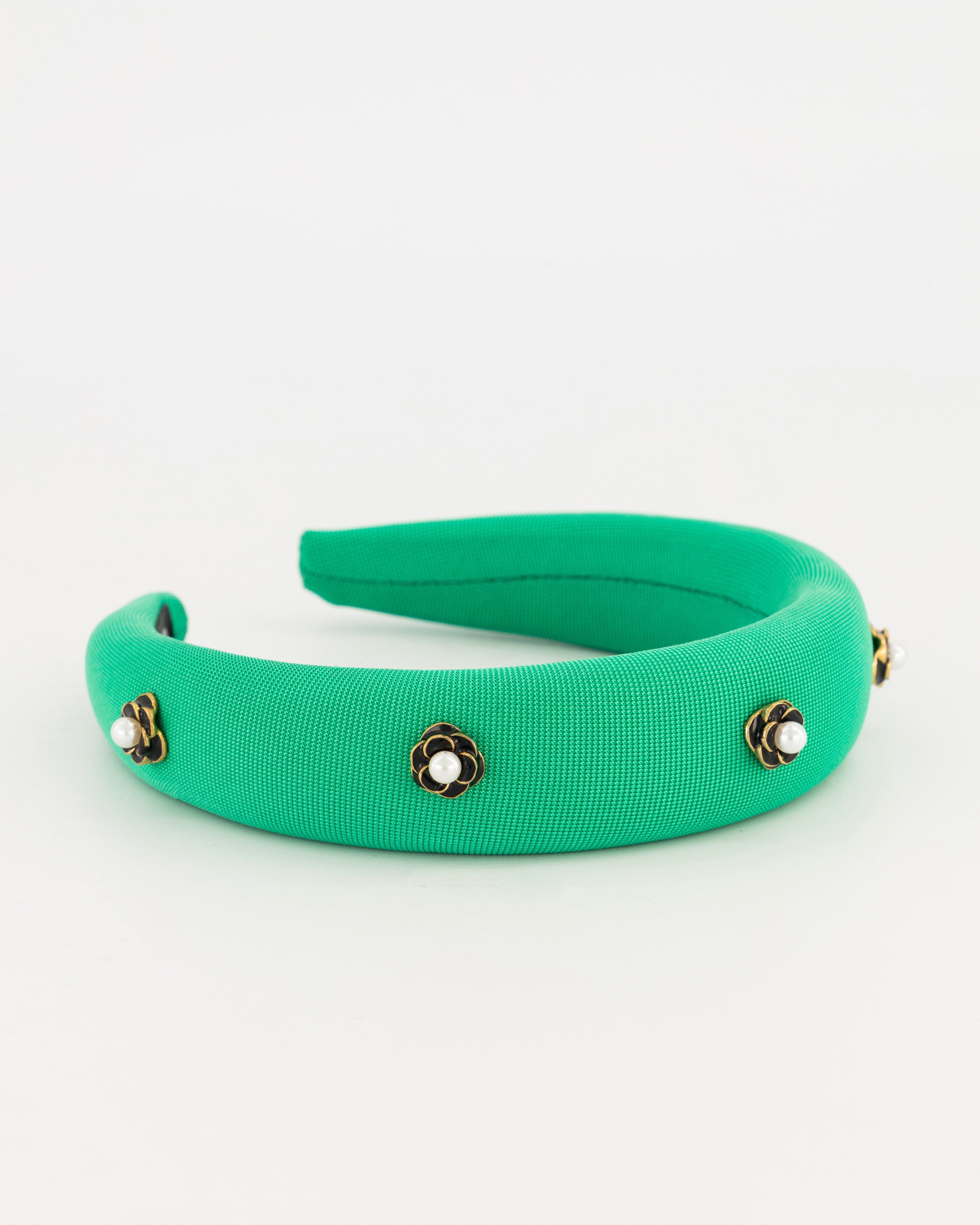 Alis Bejewelled Aliceband -  green