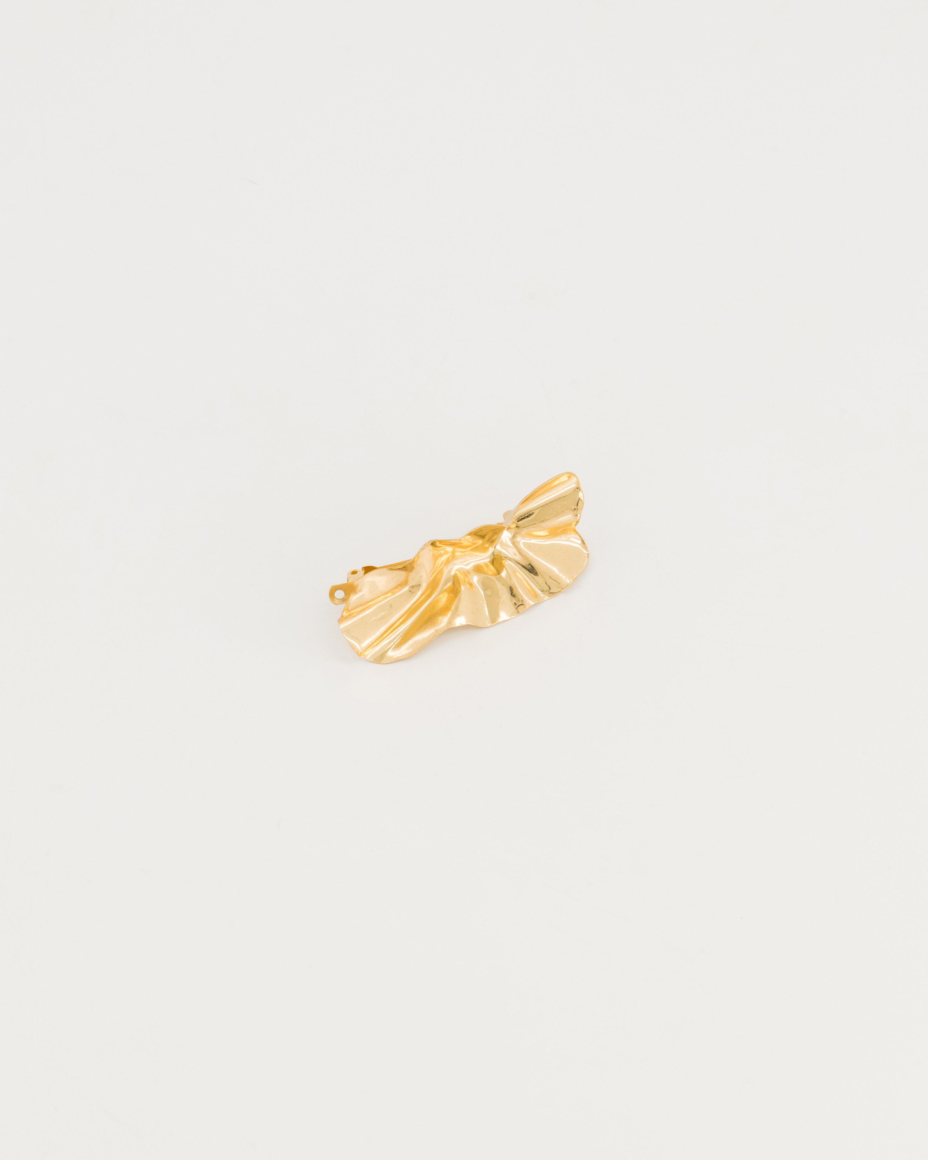 Leeann Folded Metal Hairclip -  gold