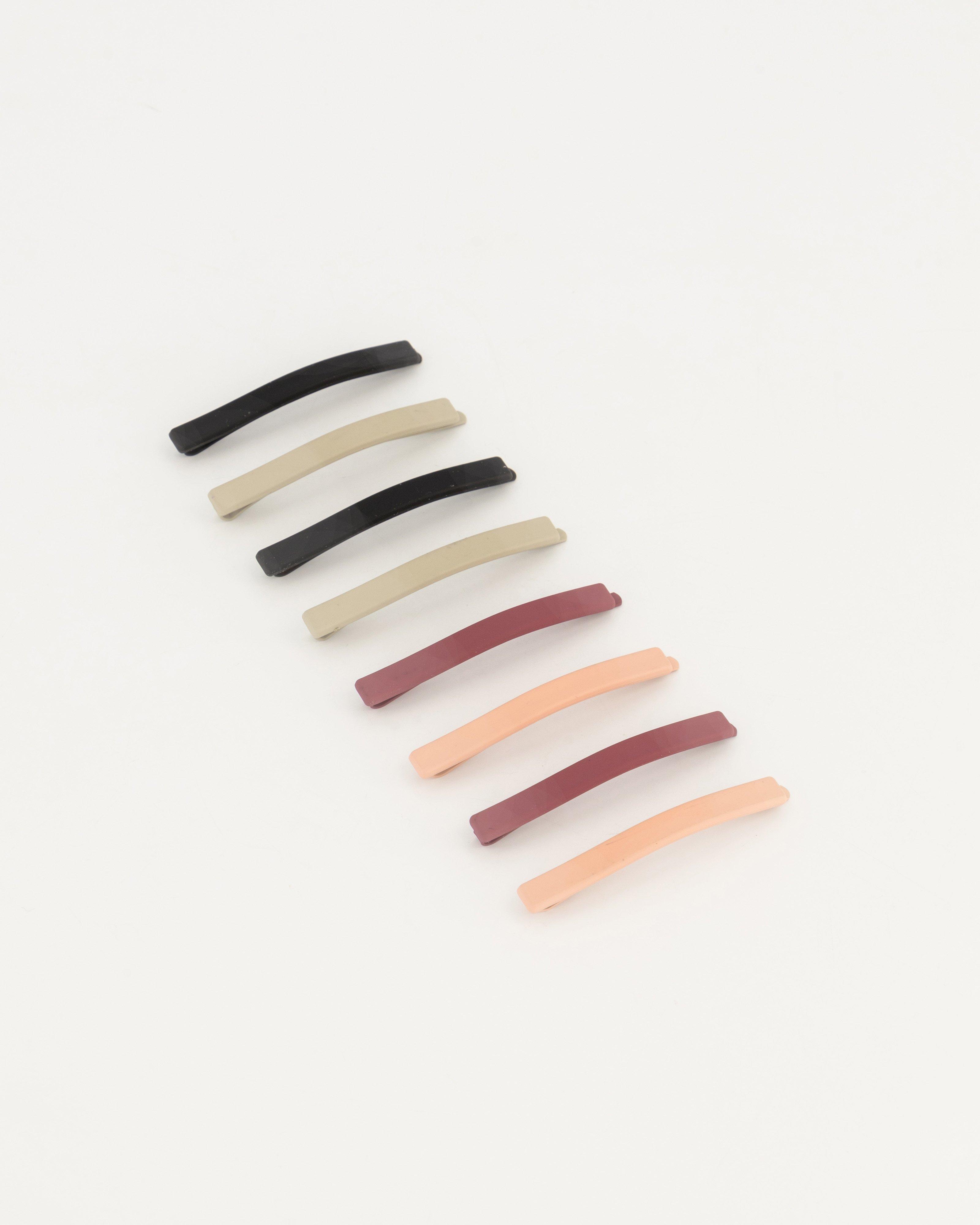 Ramona 8pk Coated Hair Slides -  assorted