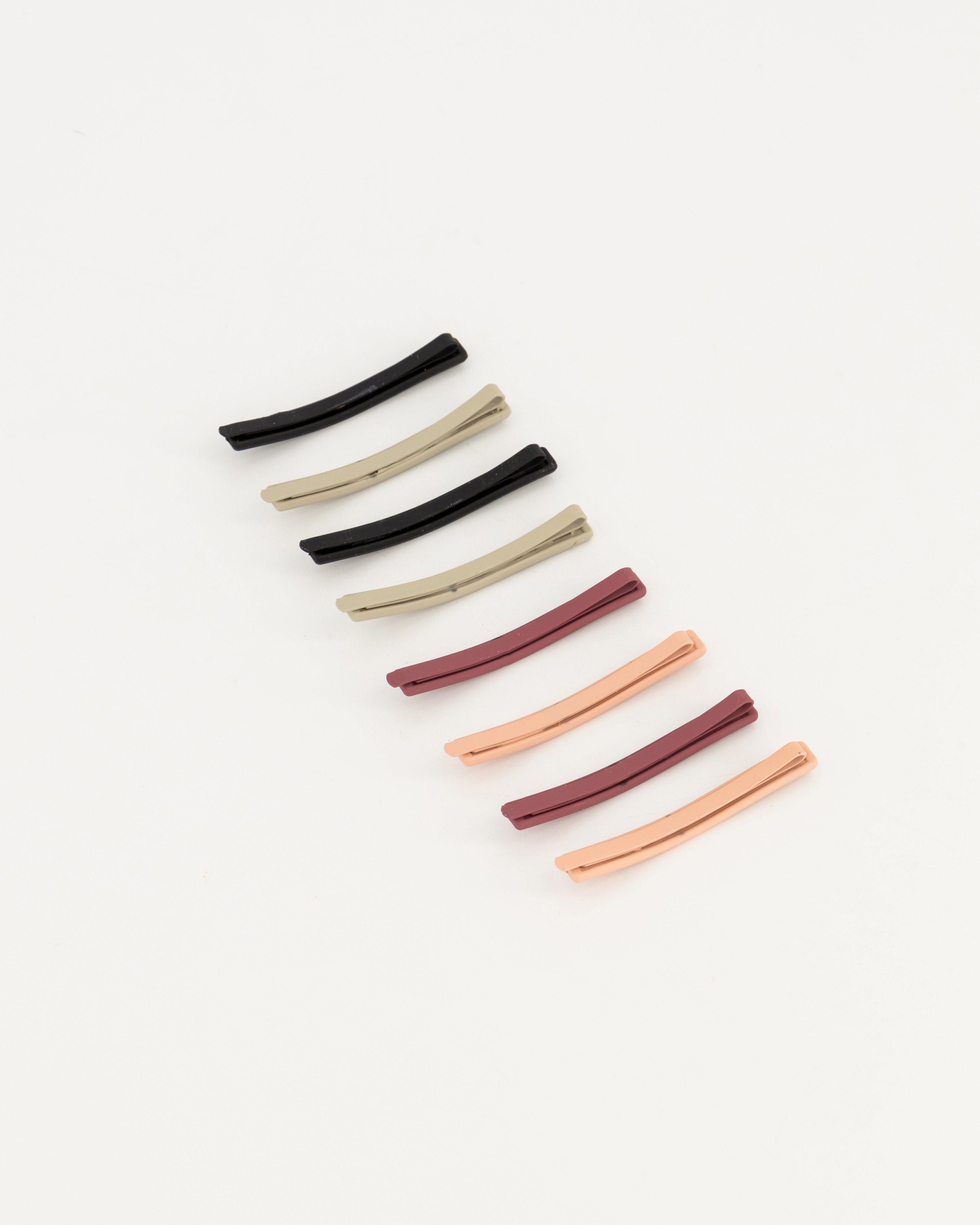 Ramona 8pk Coated Hair Slides -  assorted