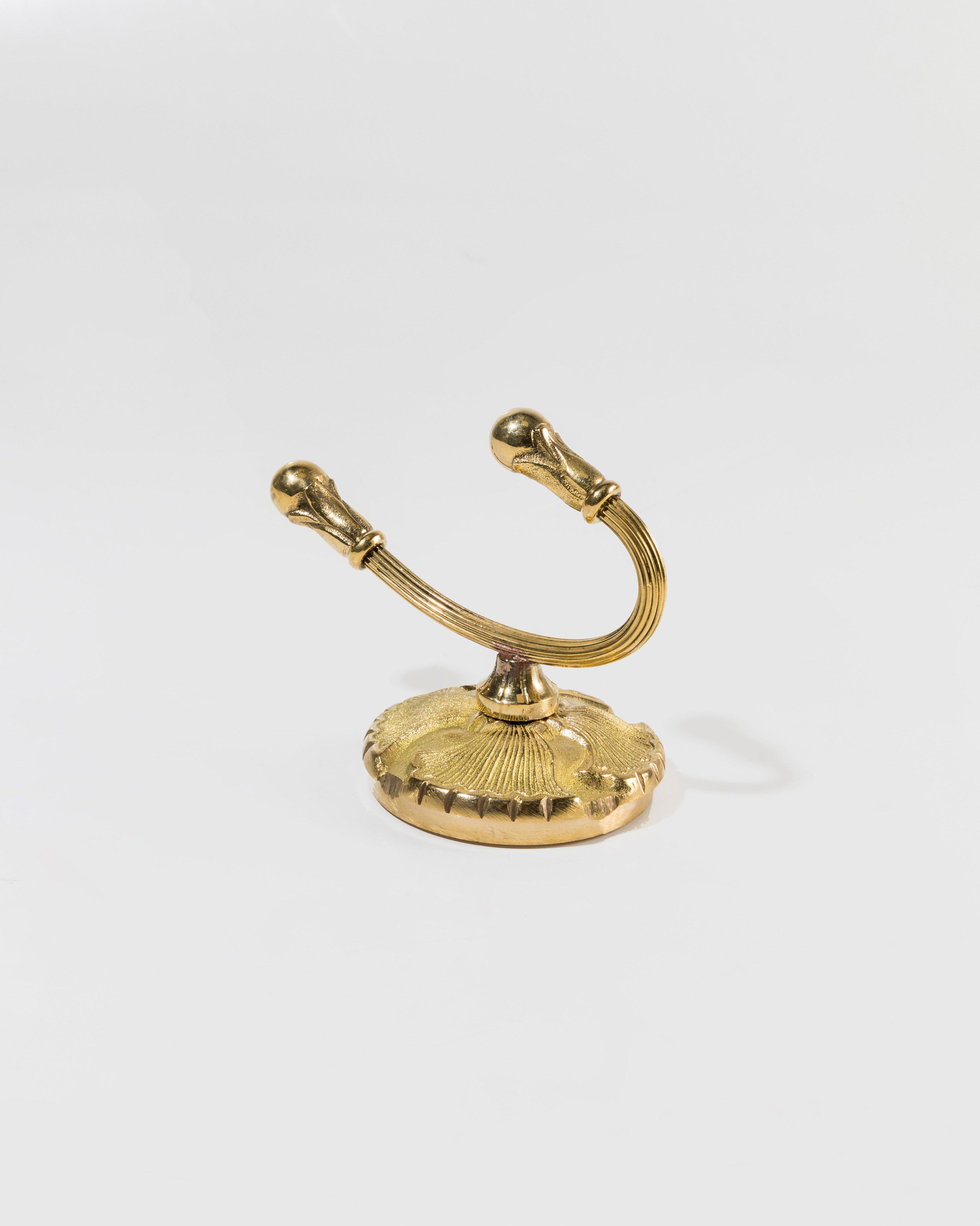 Indian Retreat Solid Brass Hook -  gold