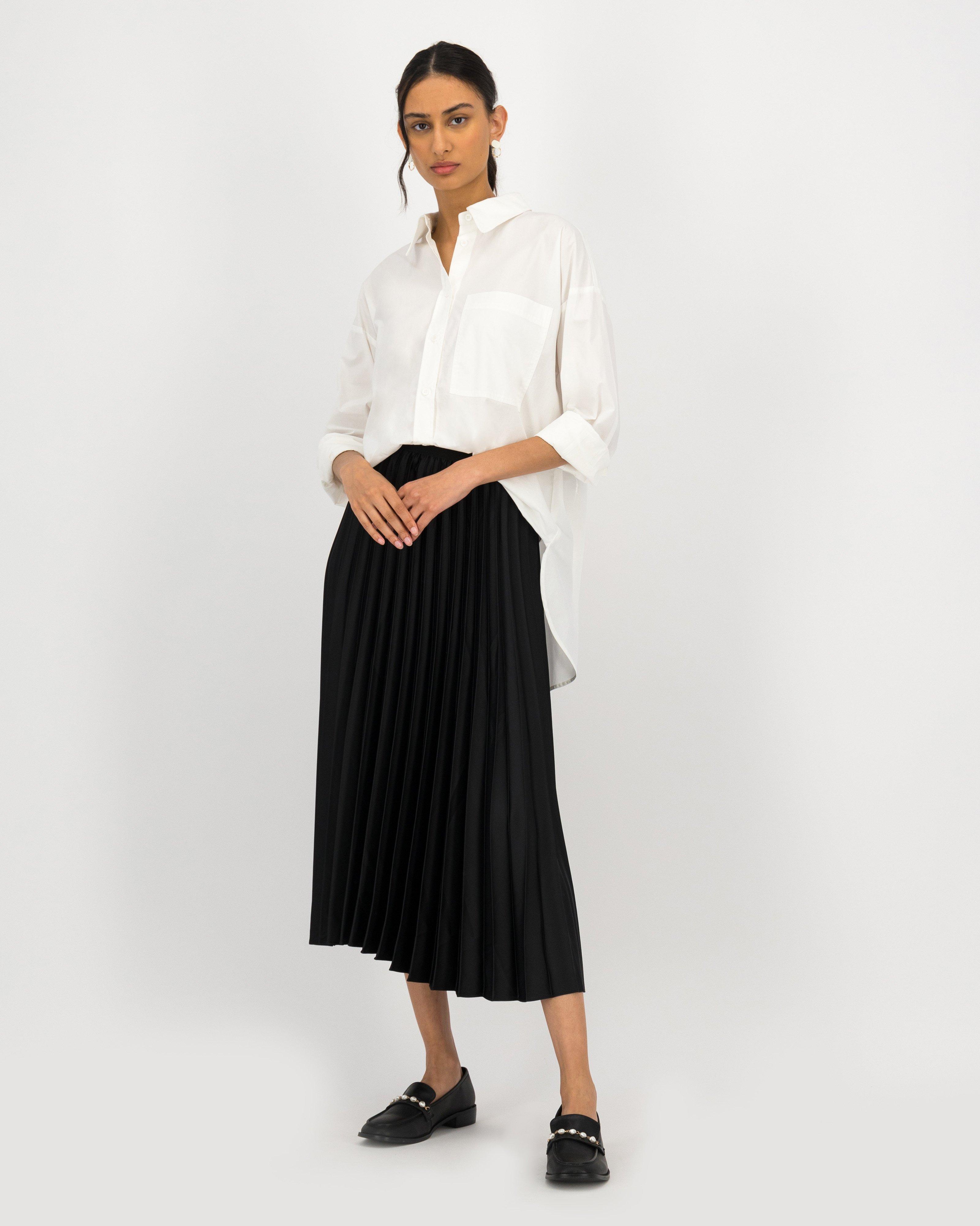 Becka Poplin Shirt -  white