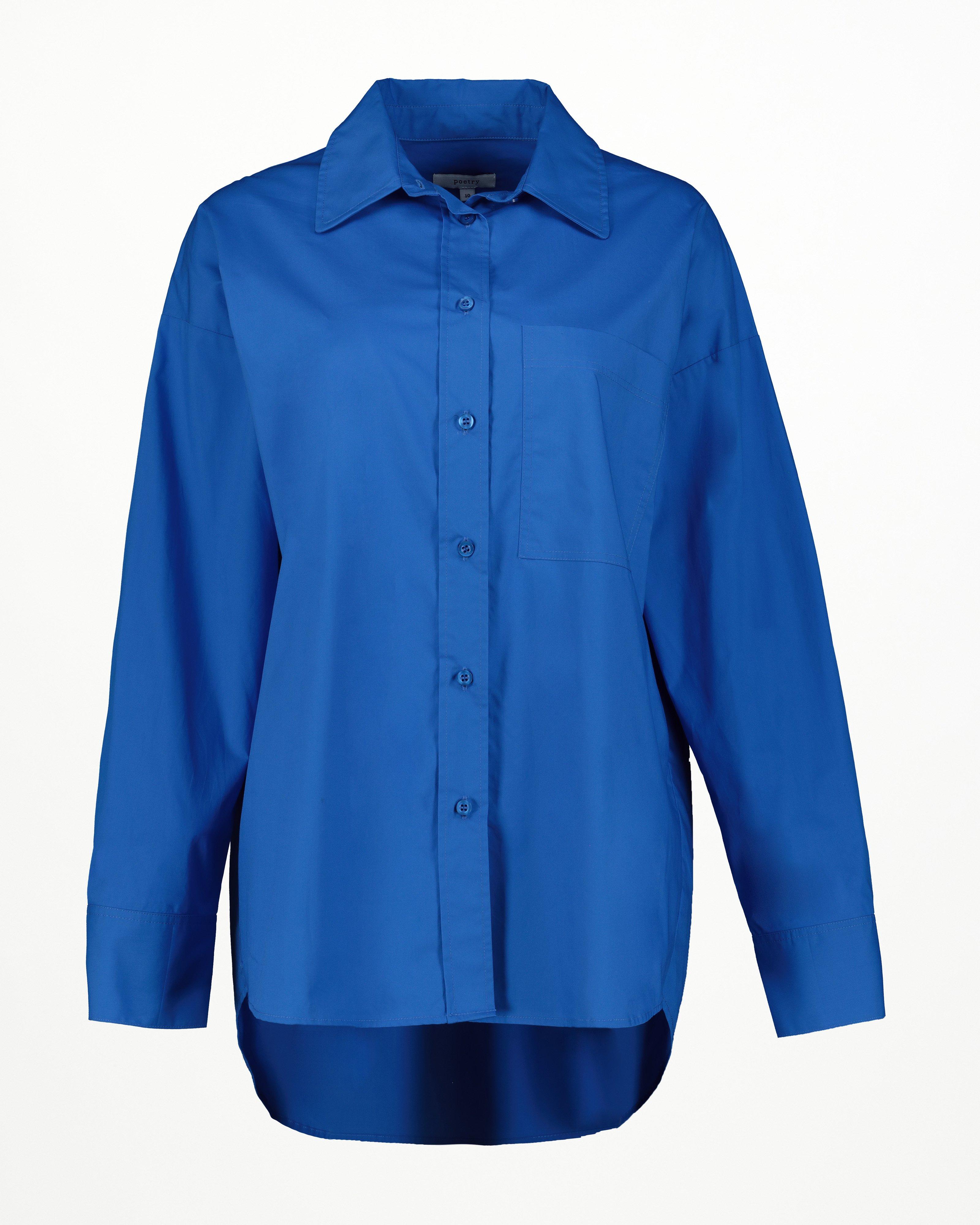 Becka Poplin Shirt -  midblue