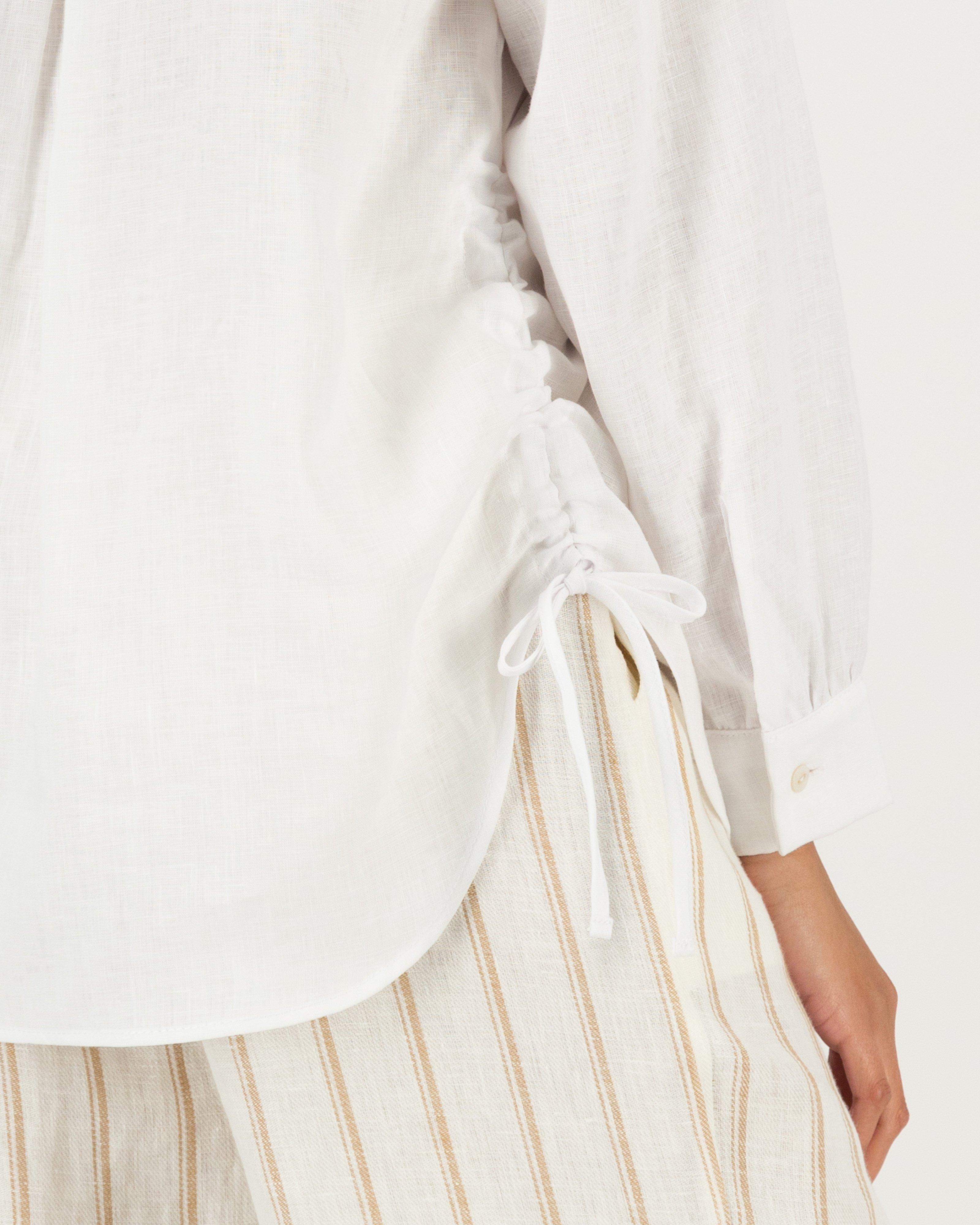 Darling Linen Shirt -  white