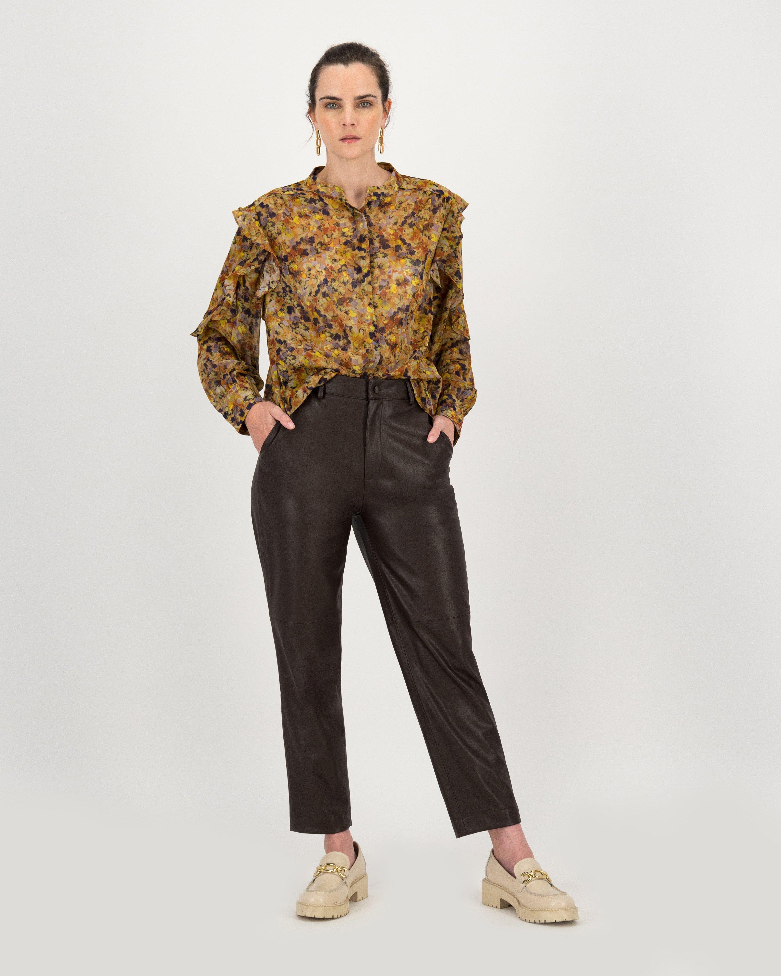 Camile Printed Chiffon Blouse -  assorted