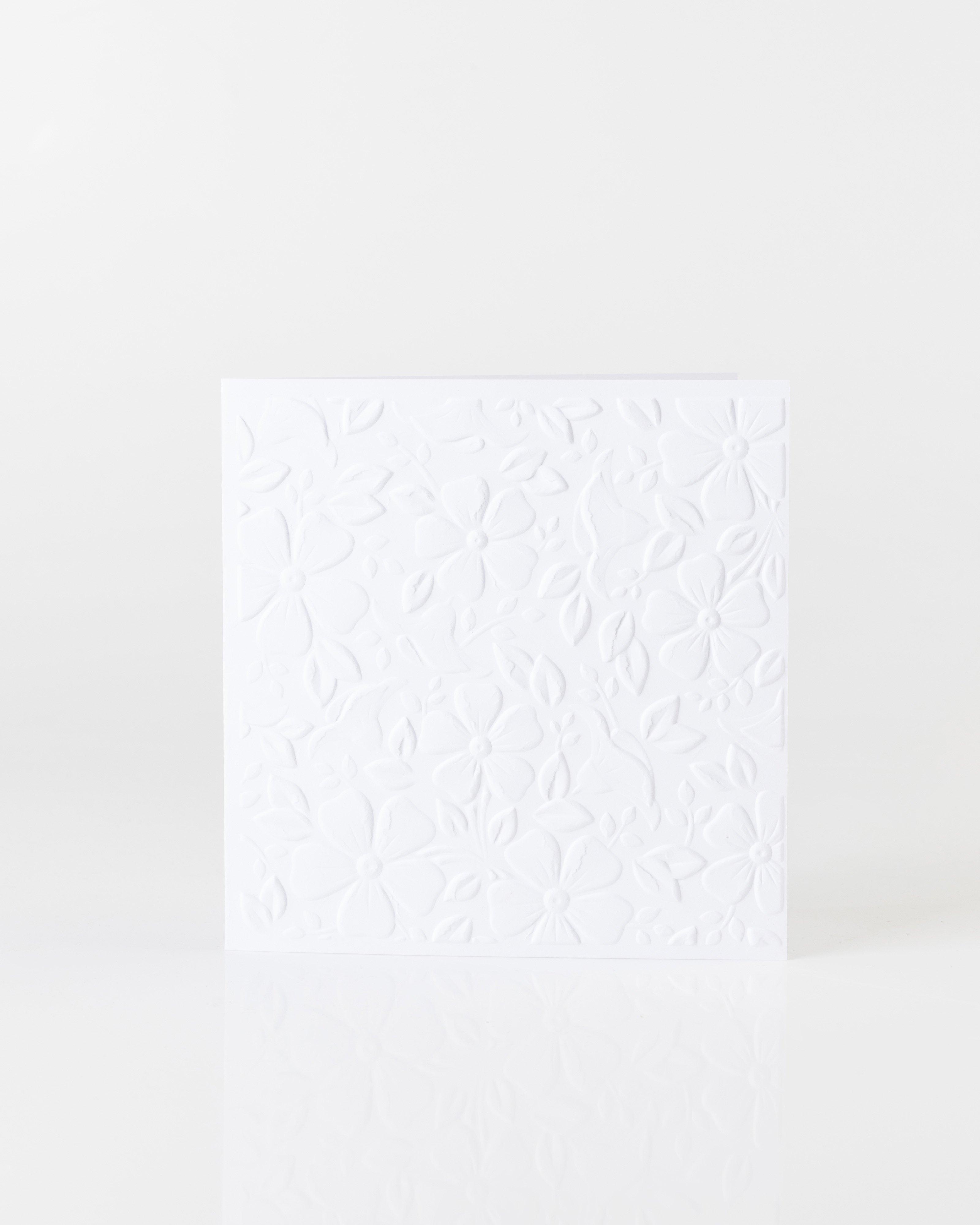 Summer Florals Card -  white