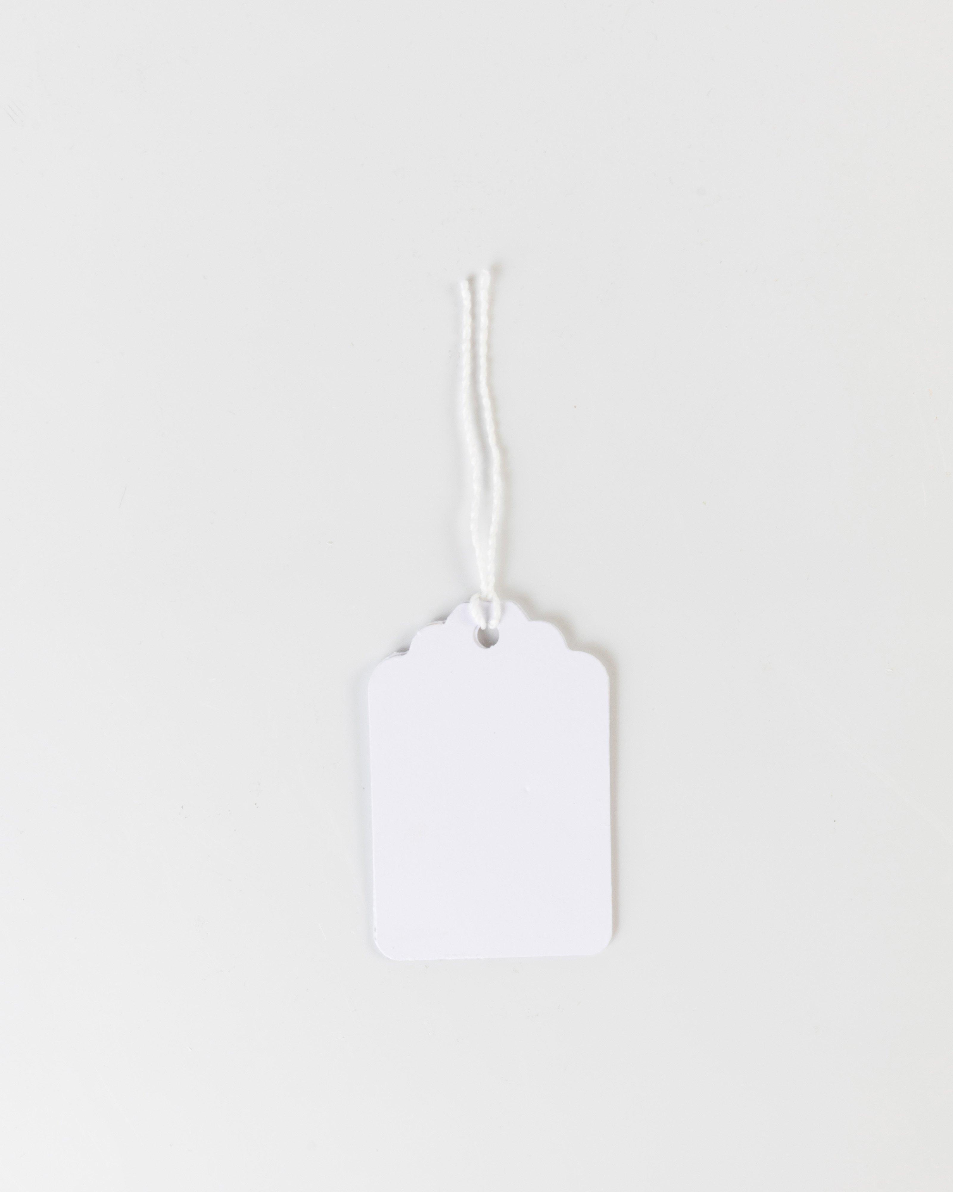 Floral Embossed Gift Tags -  white