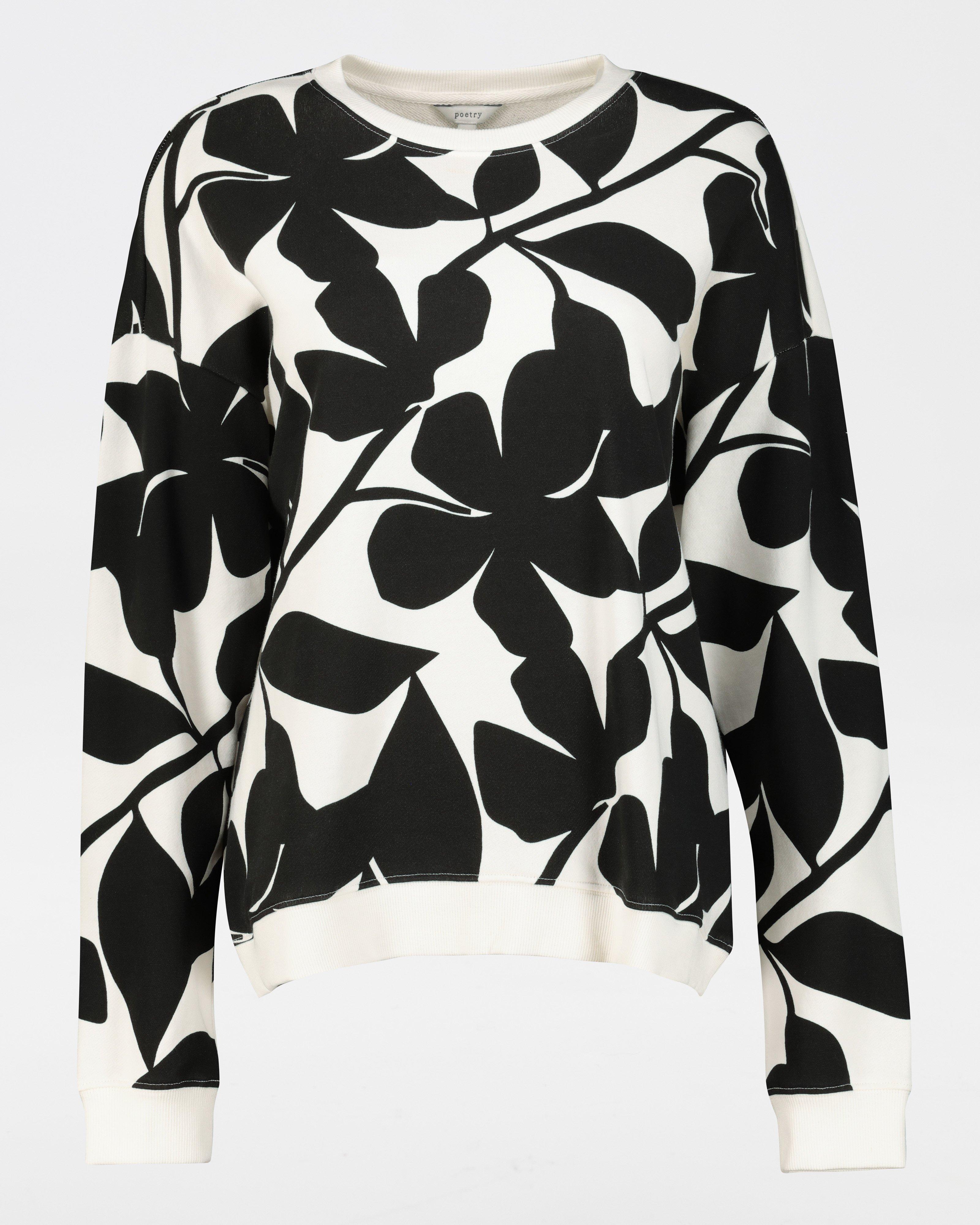 Stassie Printed Sweat Top -  milk