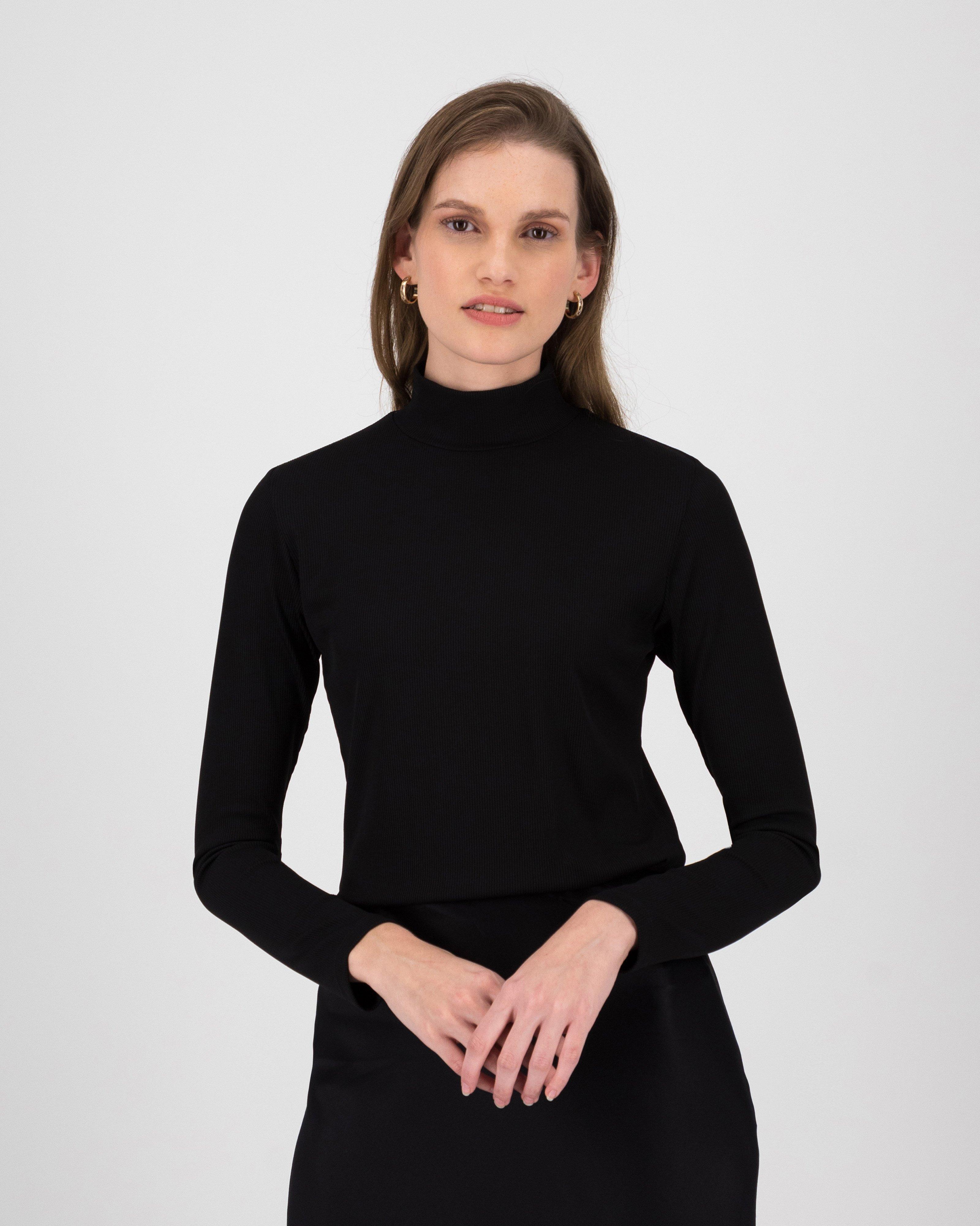 Poetry Camille Polo Neck Basic -  black