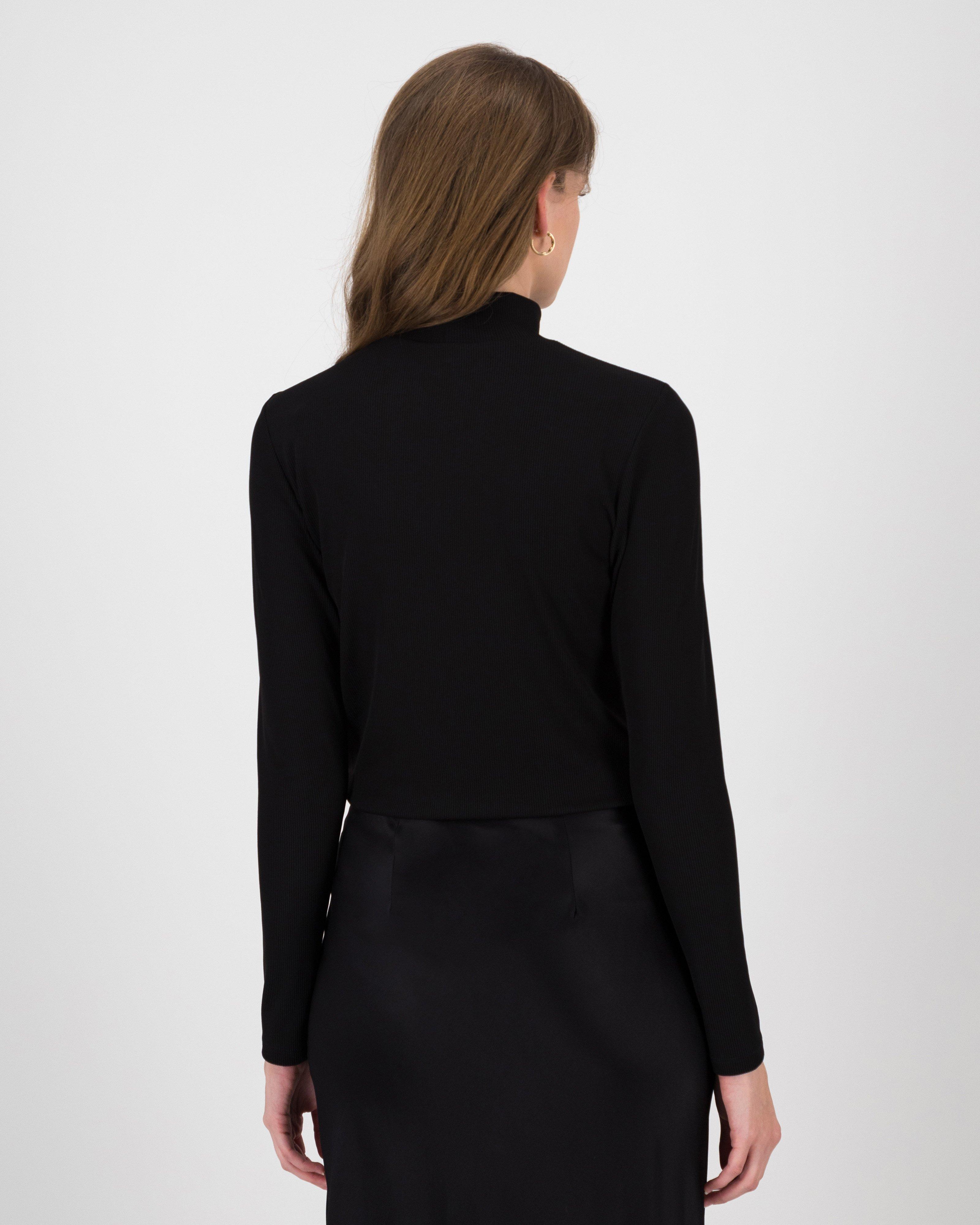 Poetry Camille Polo Neck Basic -  black