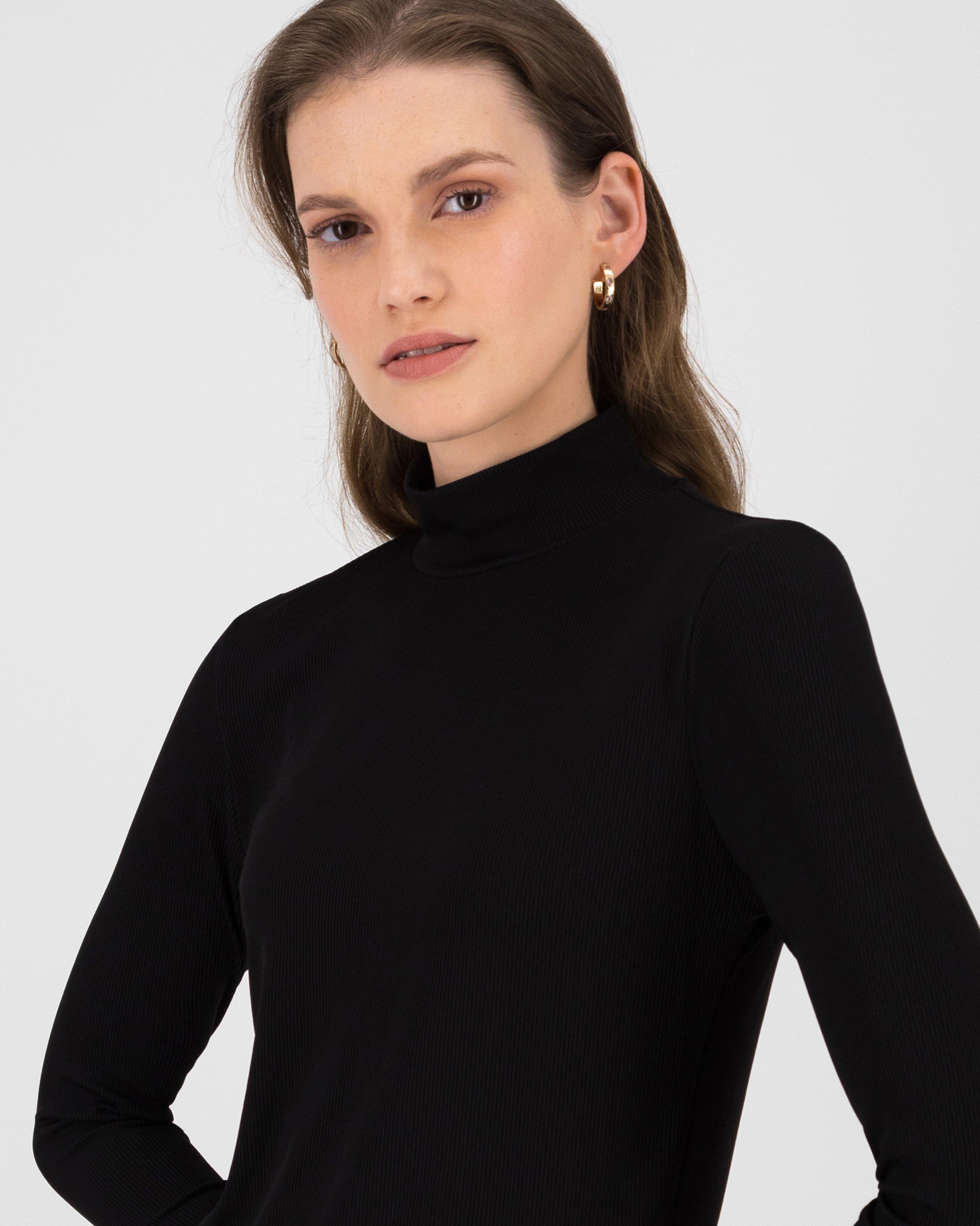 Poetry Camille Polo Neck Basic -  black