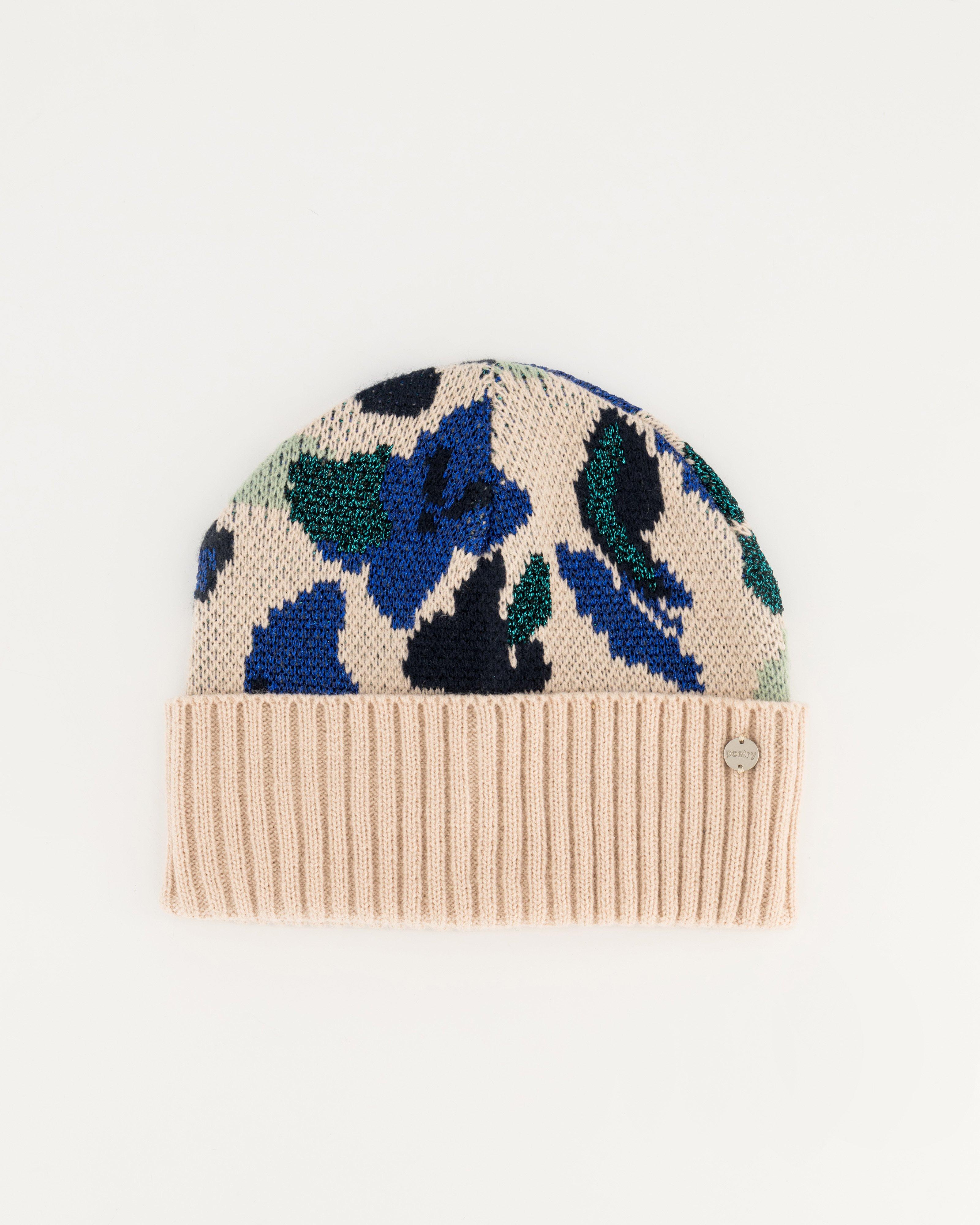 Selti Intarsia Beanie -  blue