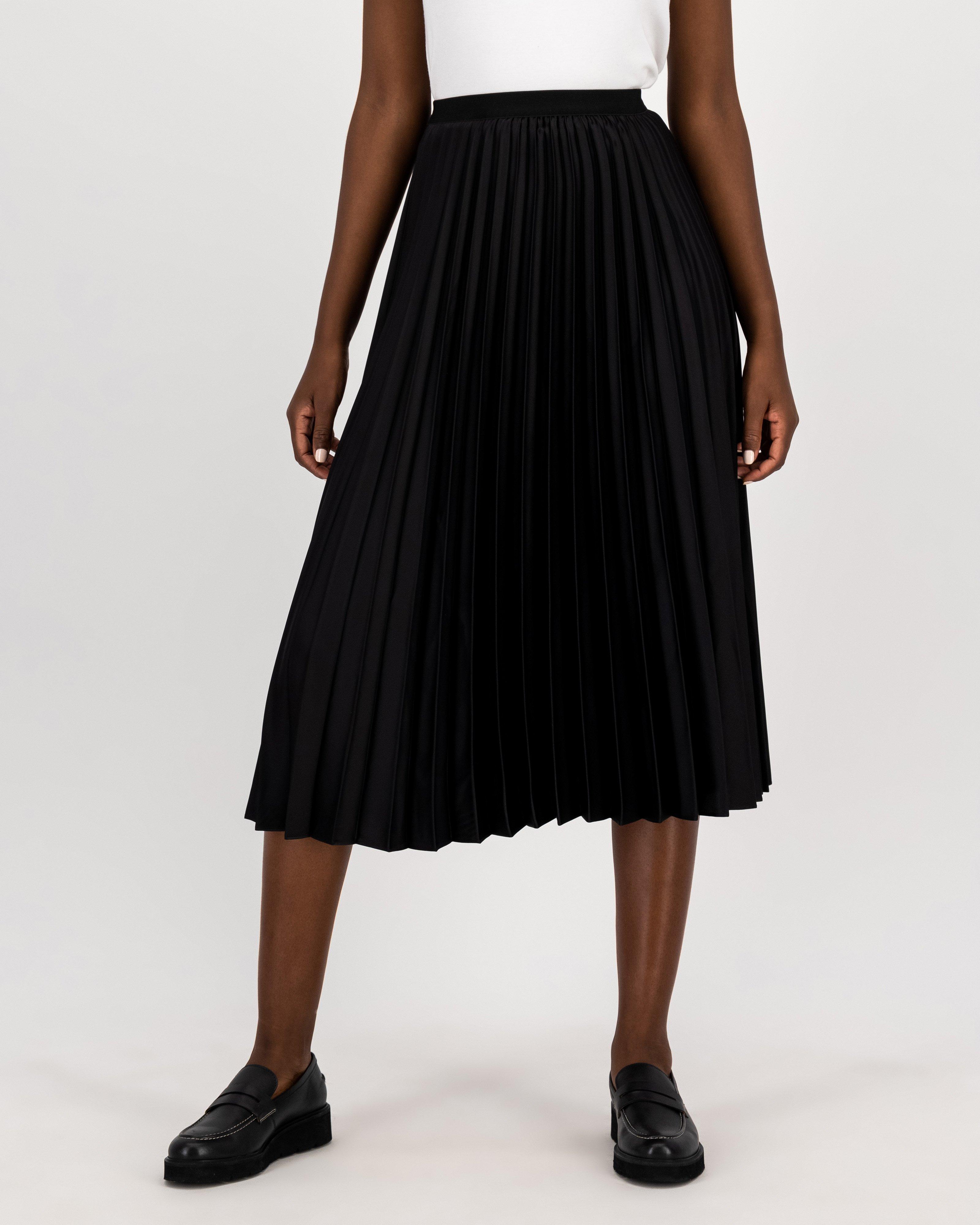 Poetry Icelyn Pleated Maxi Skirt -  black