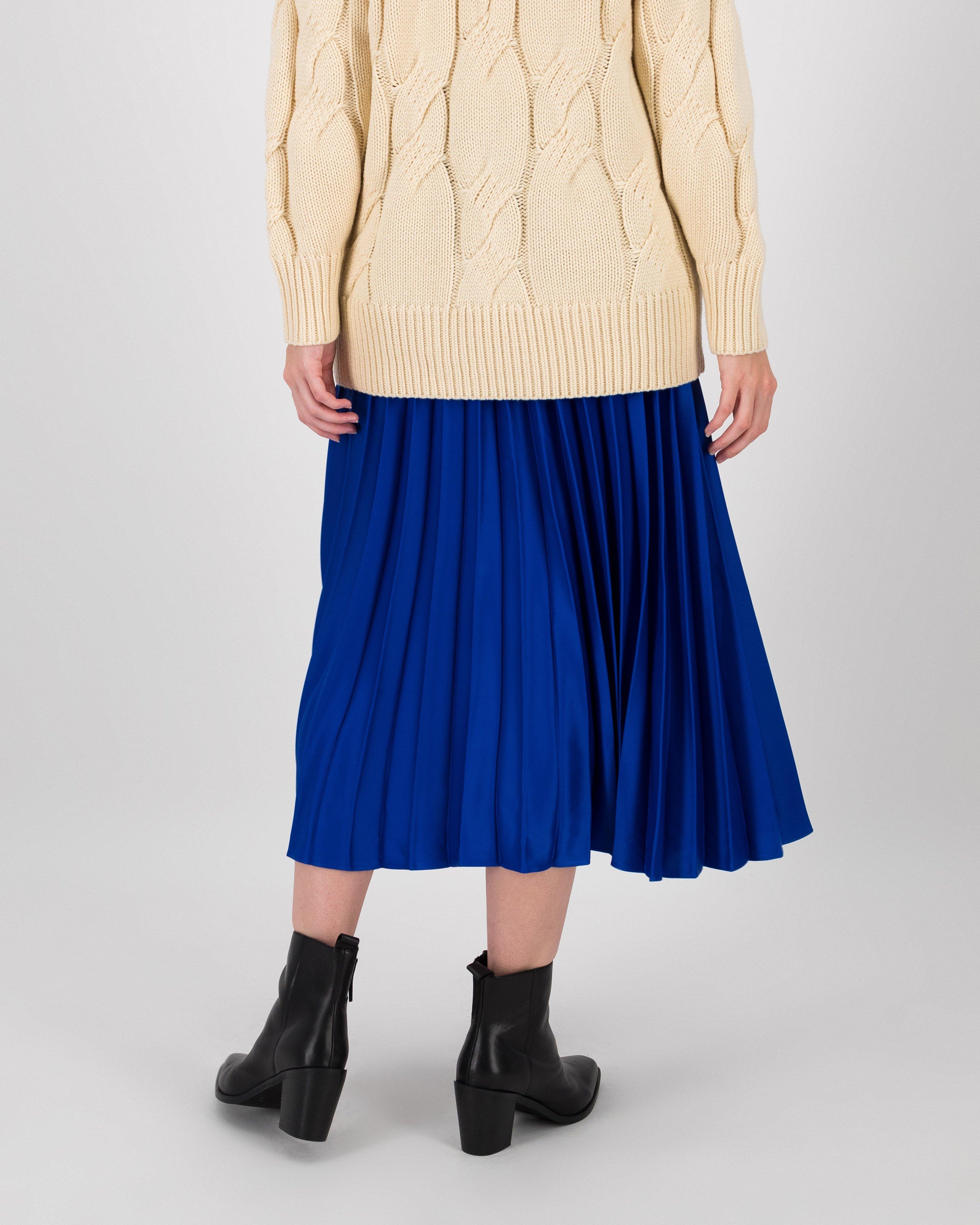 Poetry Icelyn Pleated Maxi Skirt -  cobalt