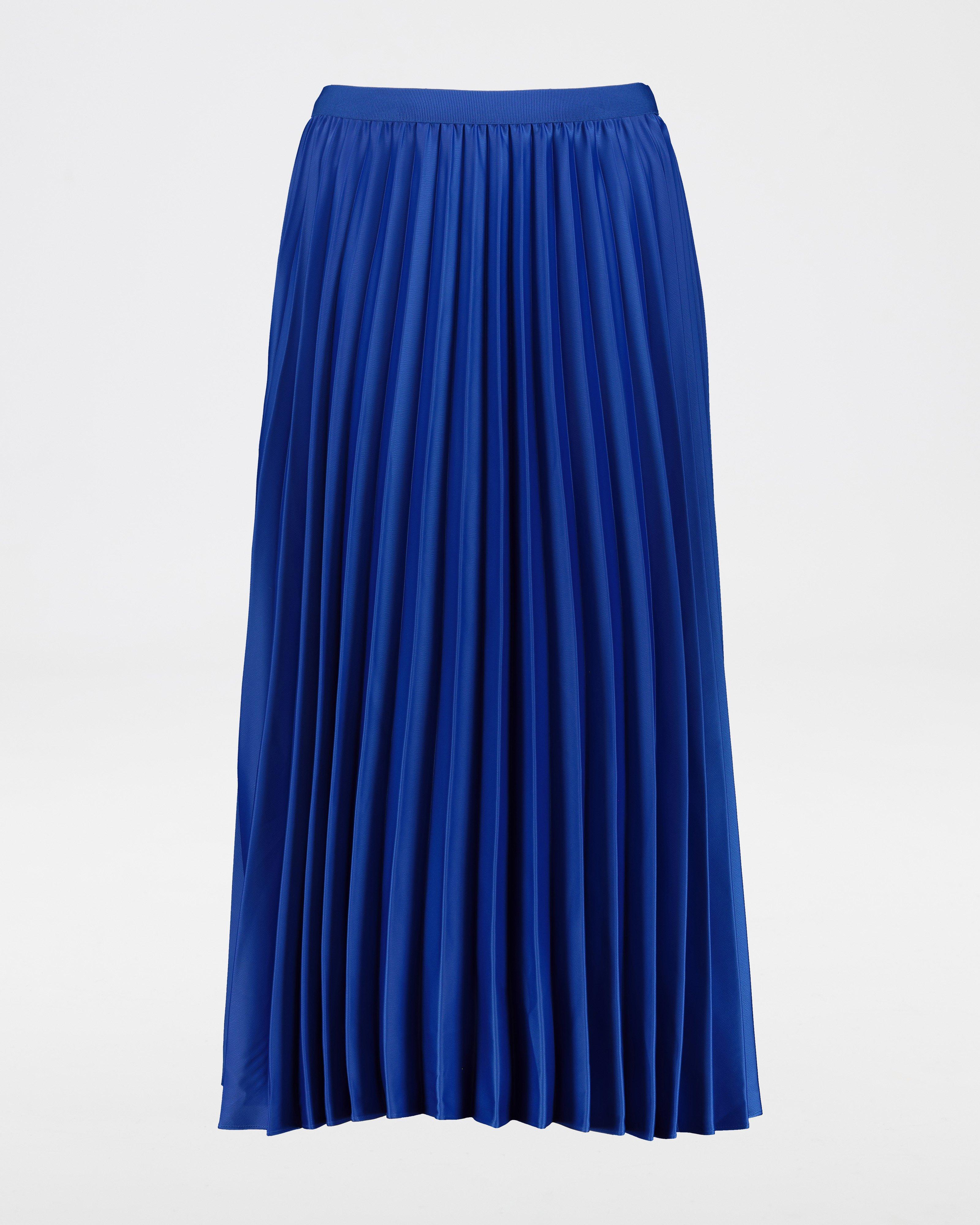 Poetry Icelyn Pleated Maxi Skirt -  cobalt