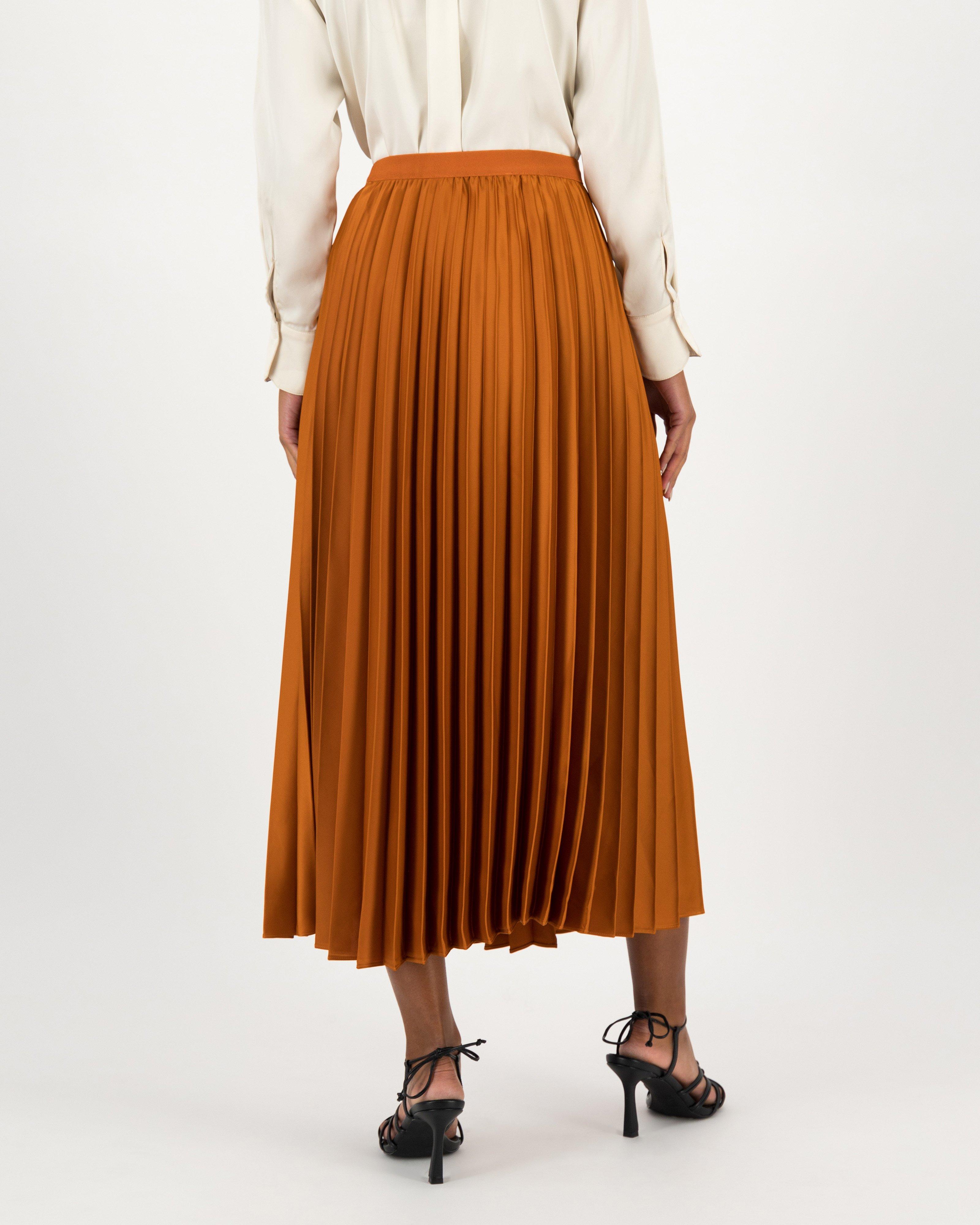 Poetry Icelyn Pleated Maxi Skirt -  rust