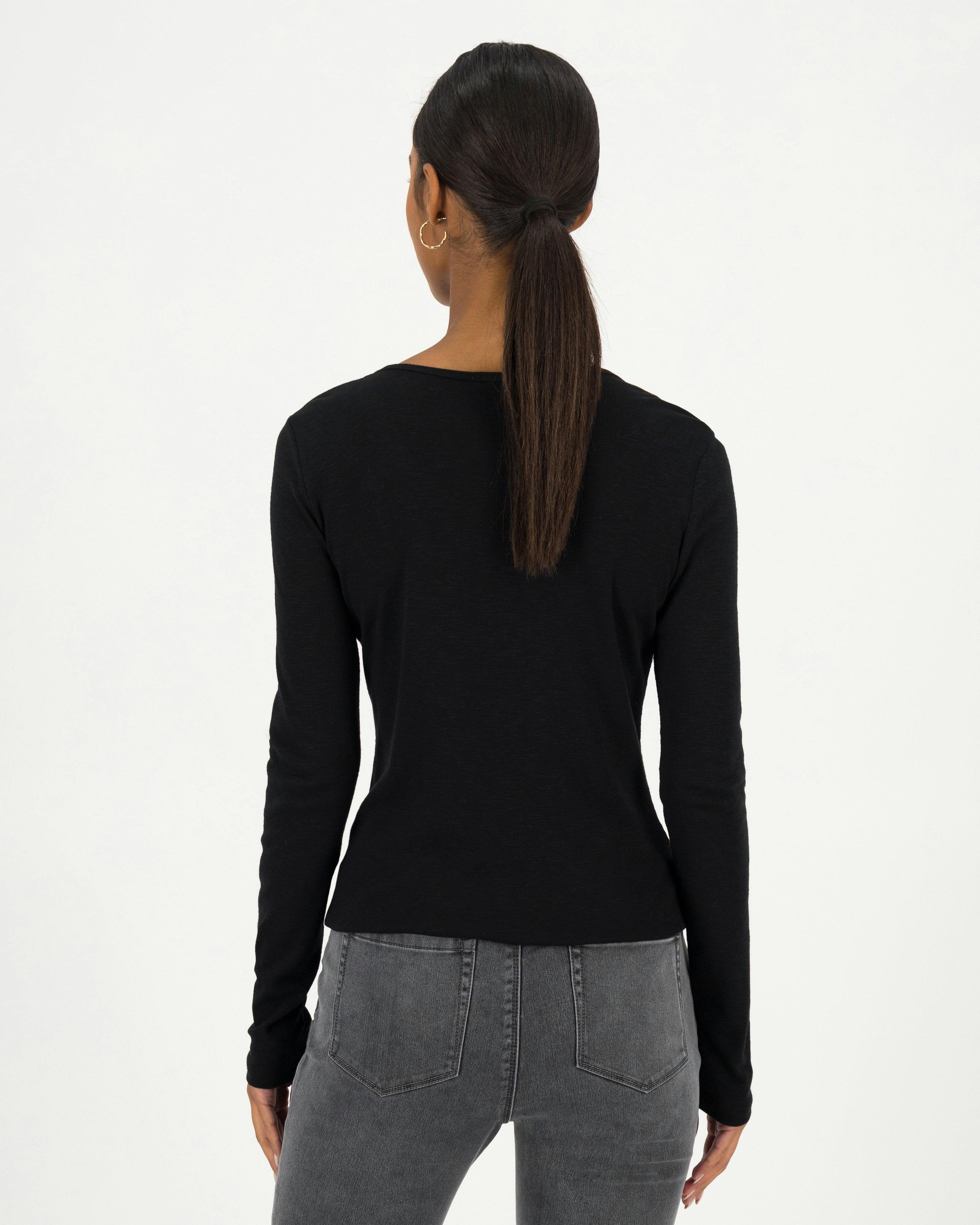 Sofia Basic T-Shirt -  black