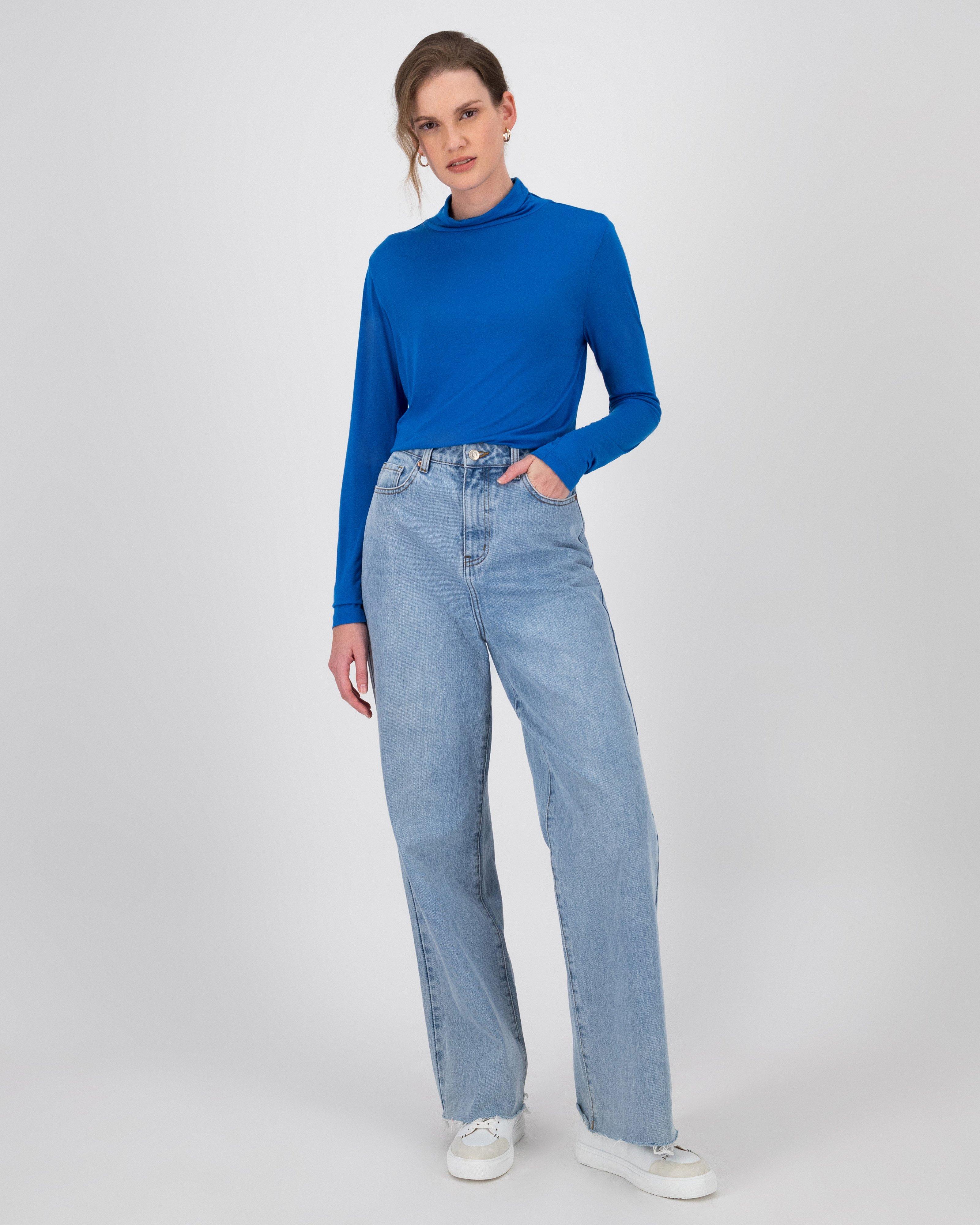 Billie Wide Leg Denims -  lightblue