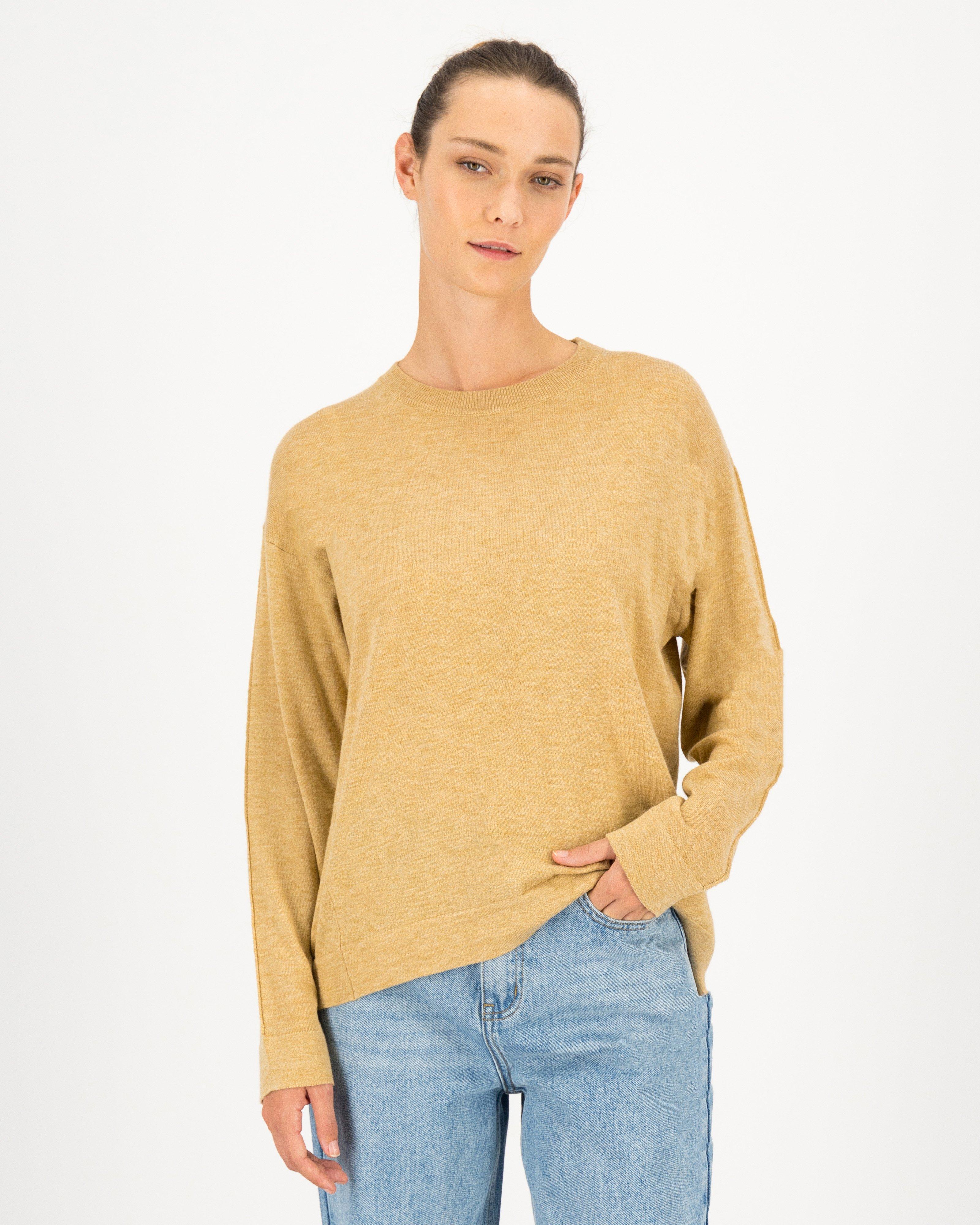 Poetry Bijou Light Weight Jumper -  stone