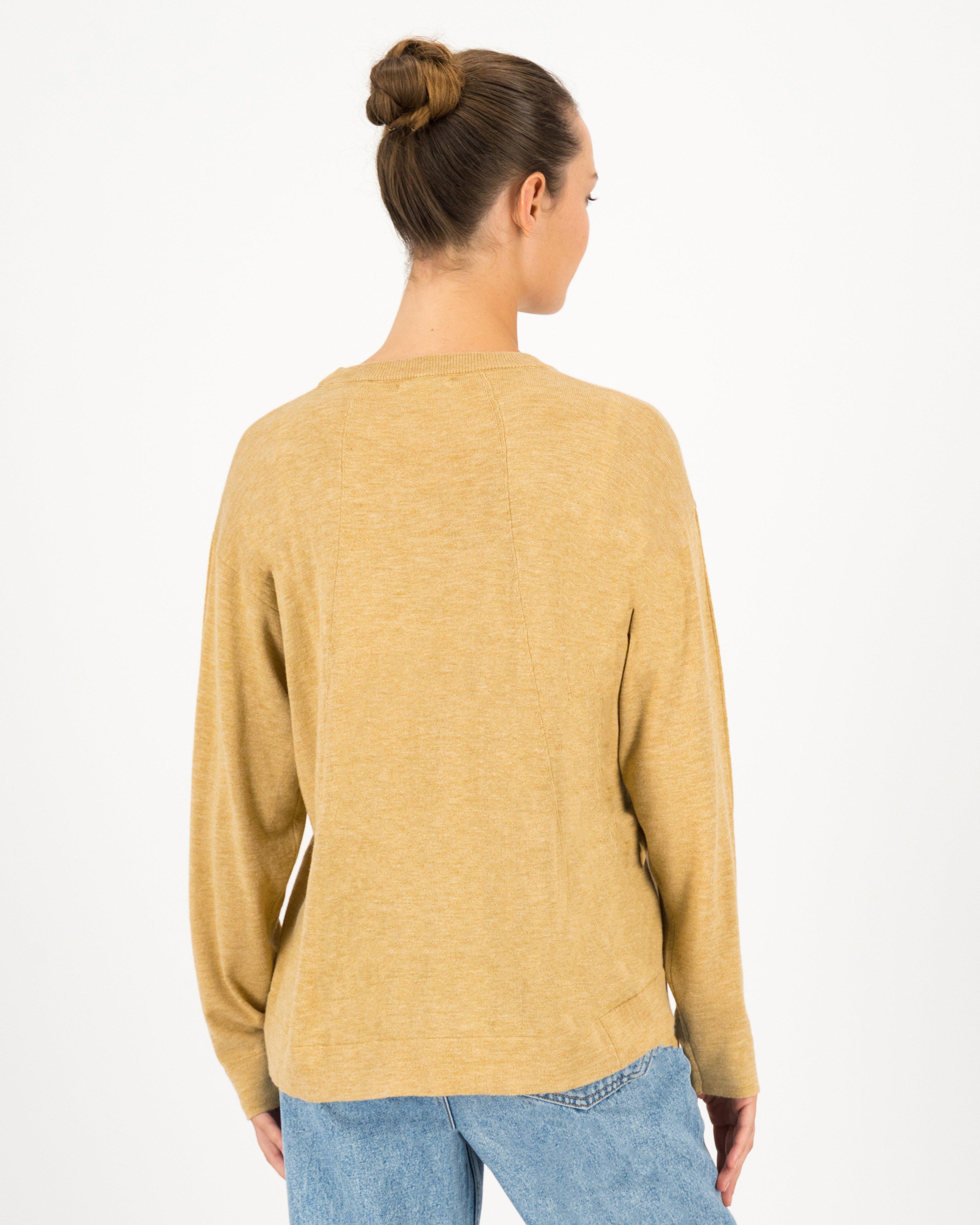 Poetry Bijou Light Weight Jumper -  stone