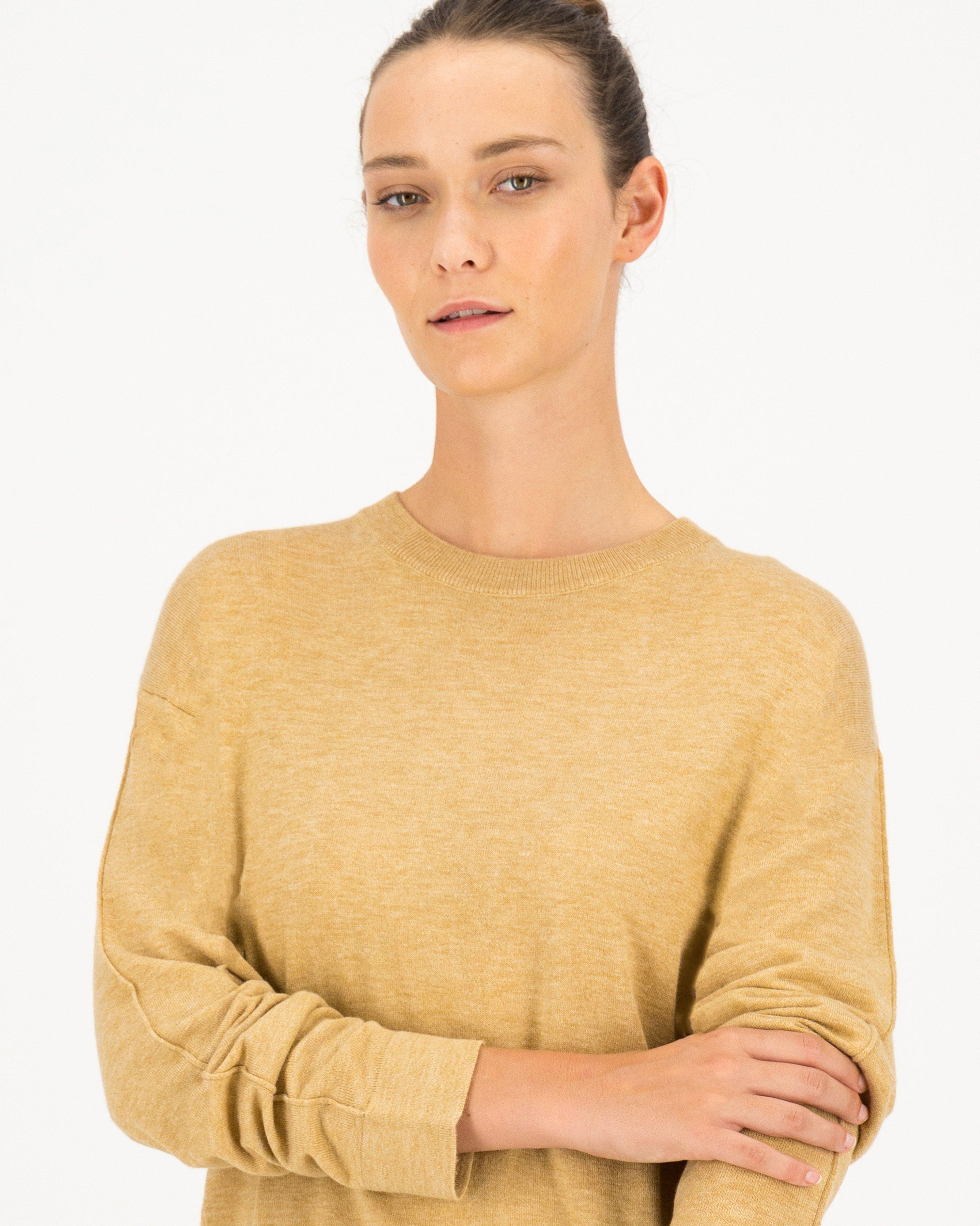 Poetry Bijou Light Weight Jumper -  stone