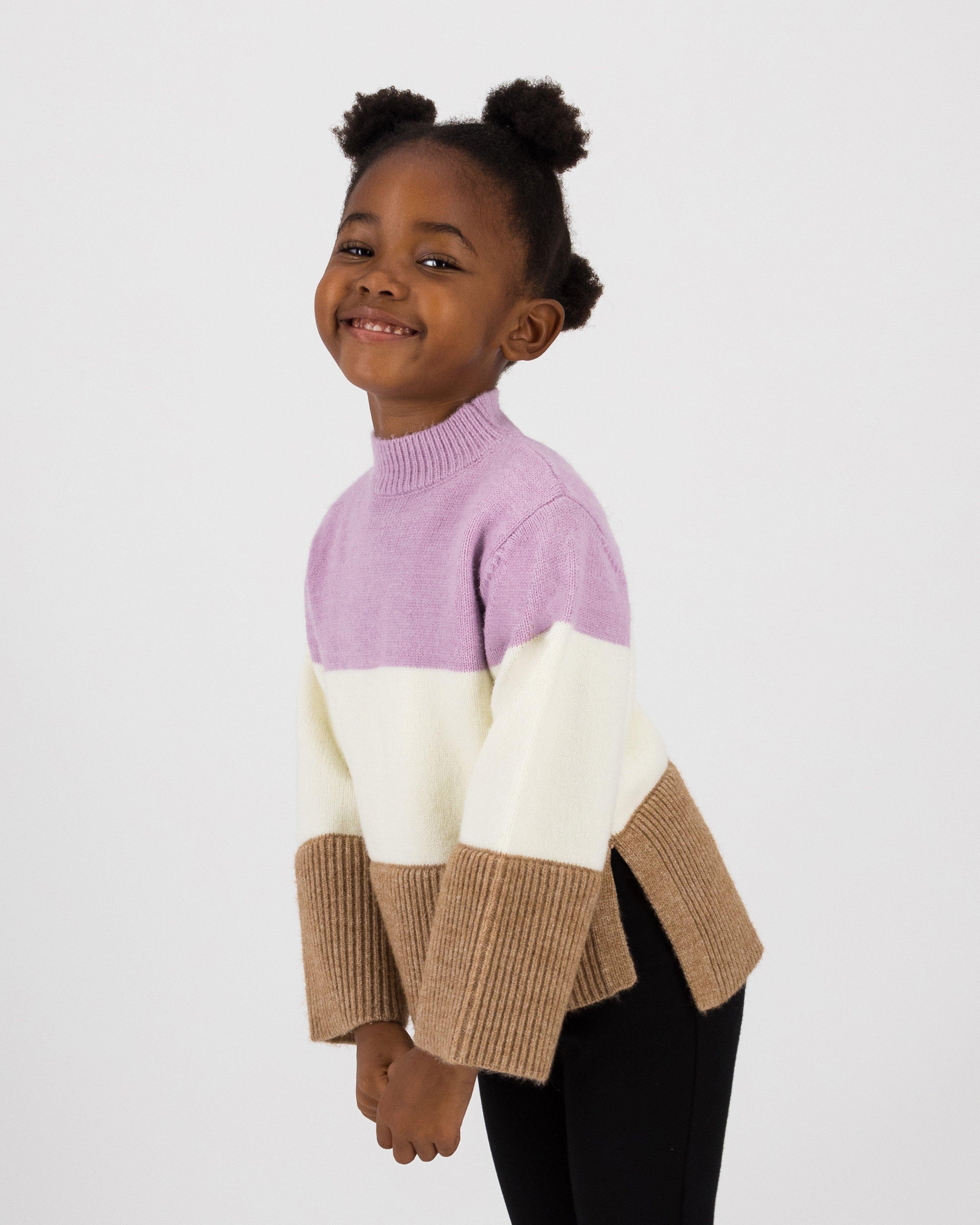 Girls Mini Romie Colourblock Jumper -  lightlilac