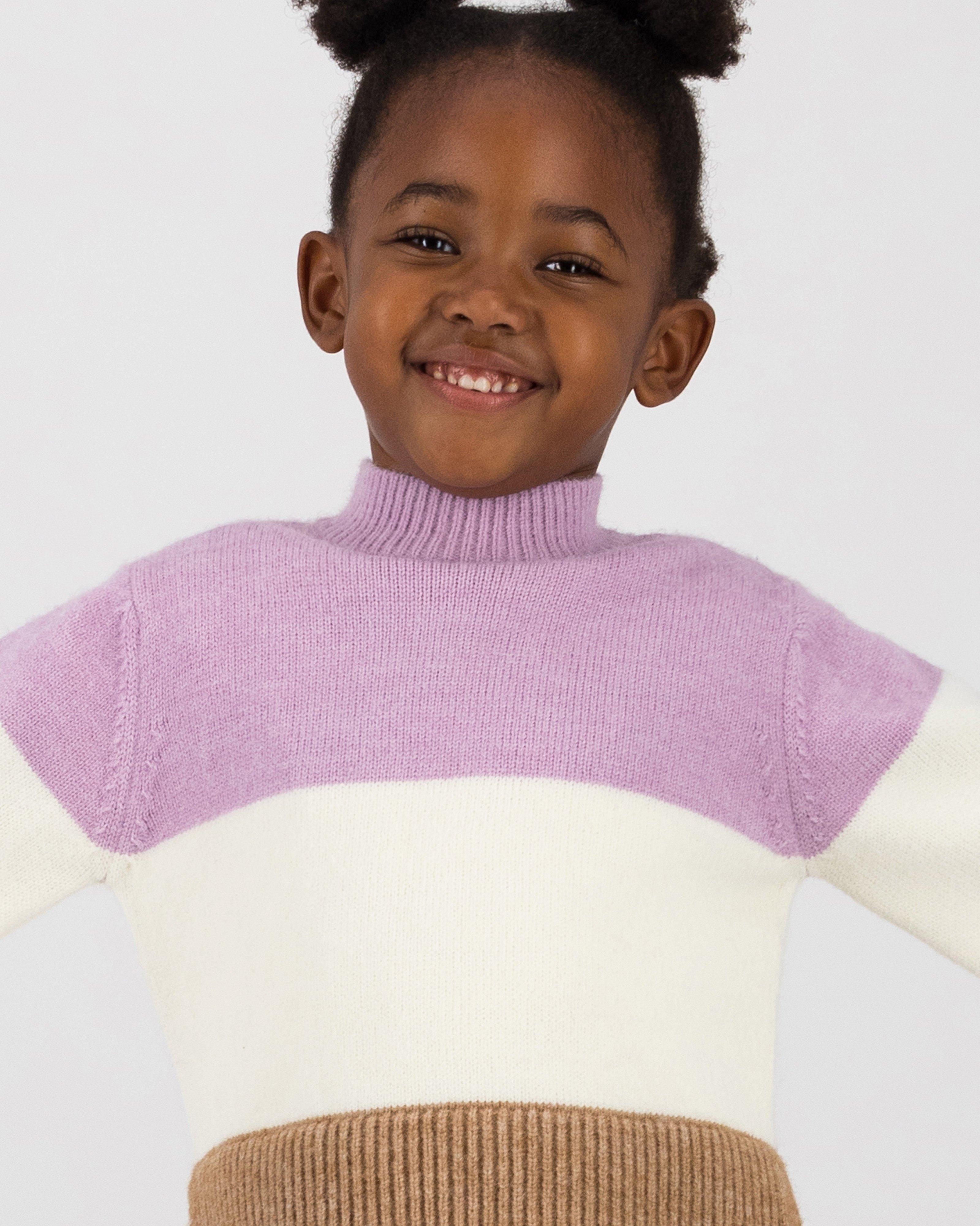 Girls Mini Romie Colourblock Jumper -  lightlilac