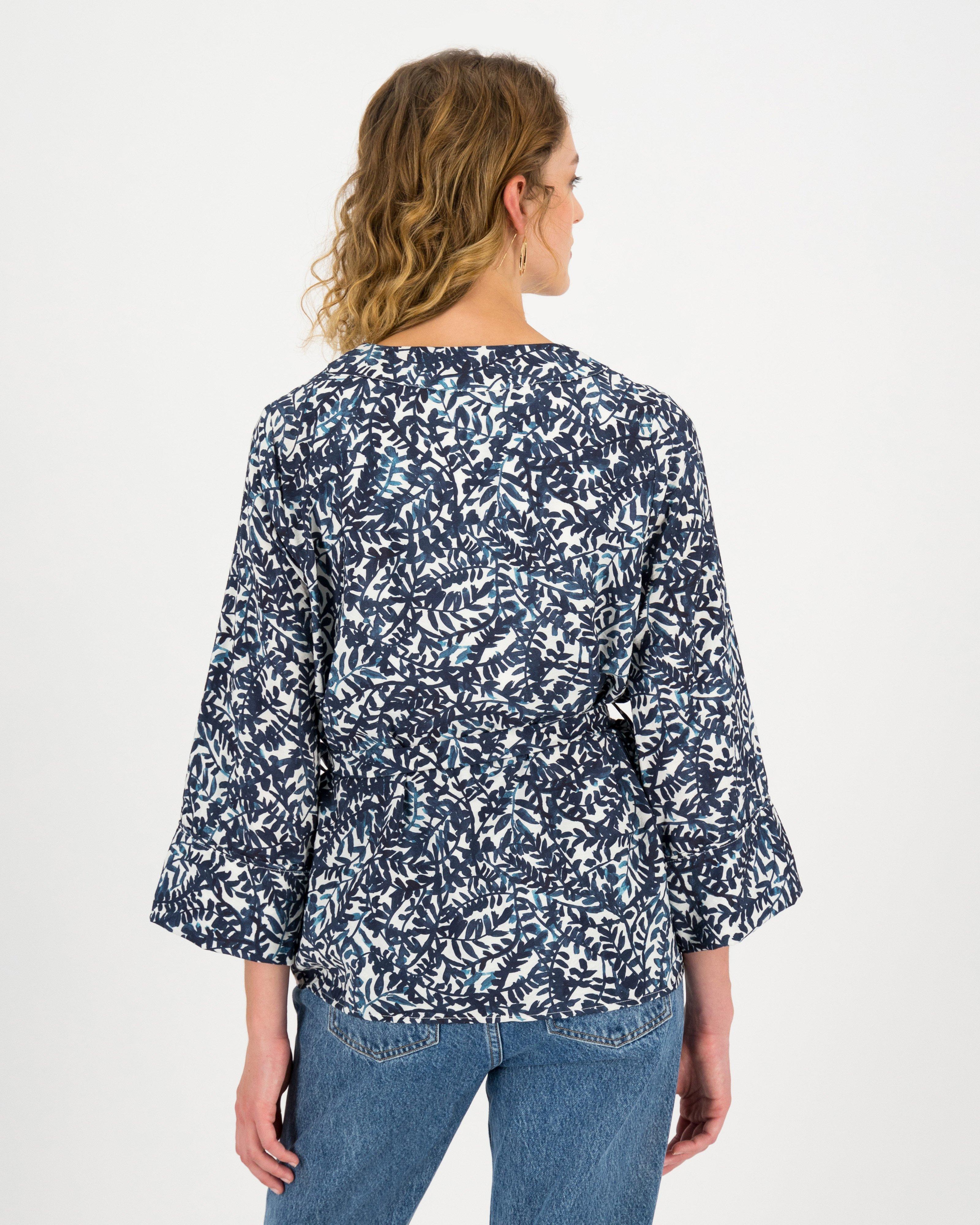 Alexi Belted Kimono -  blue