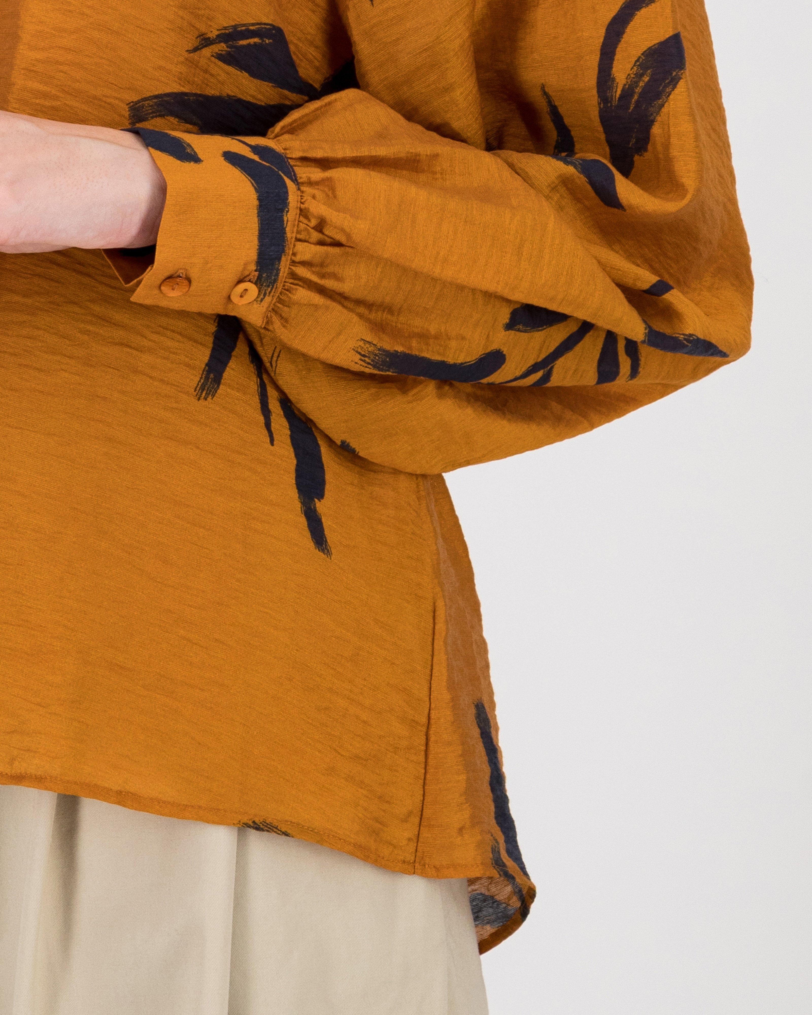 Agnes Printed Blouse -  ochre