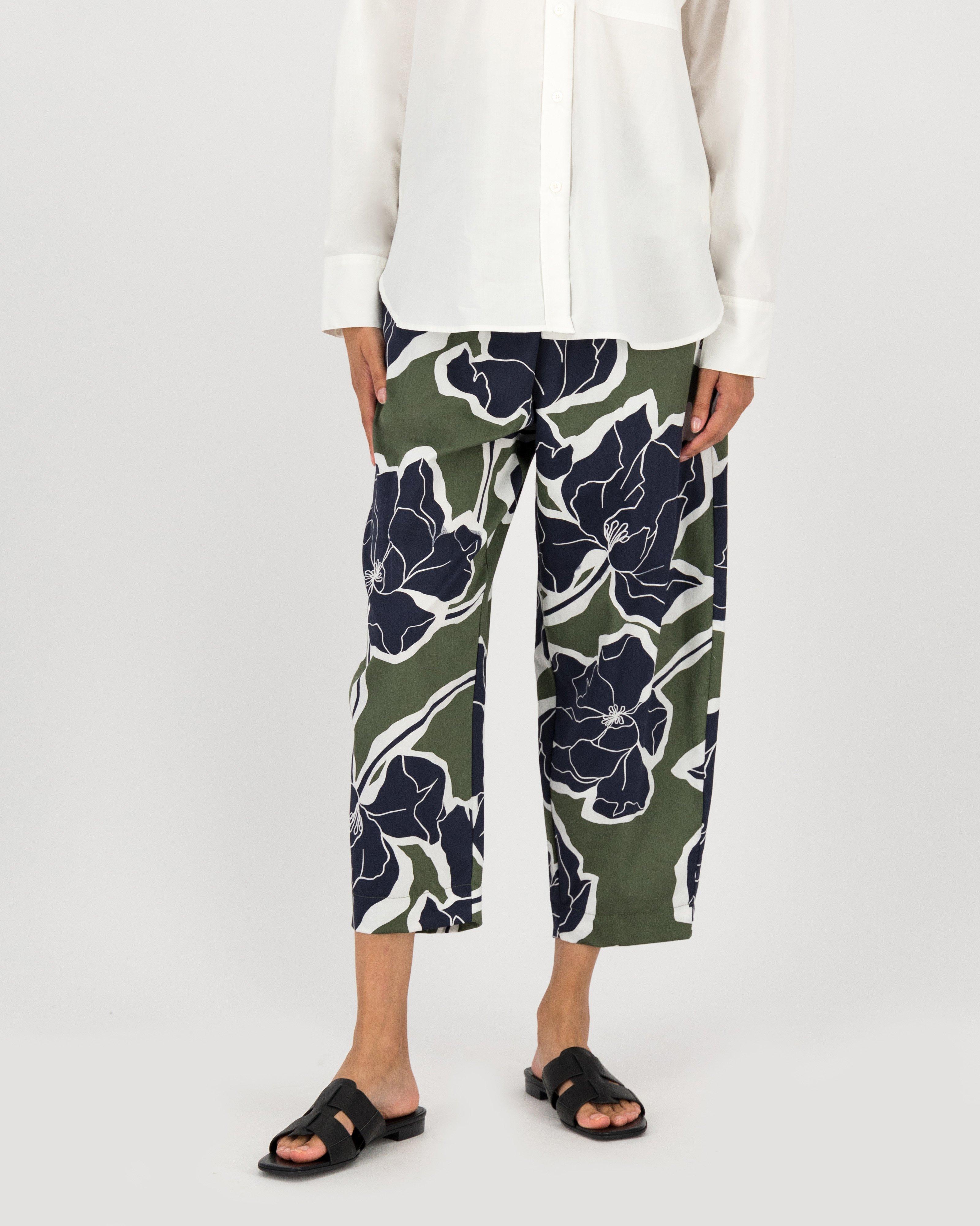 Willow Printed Jogger -  olive