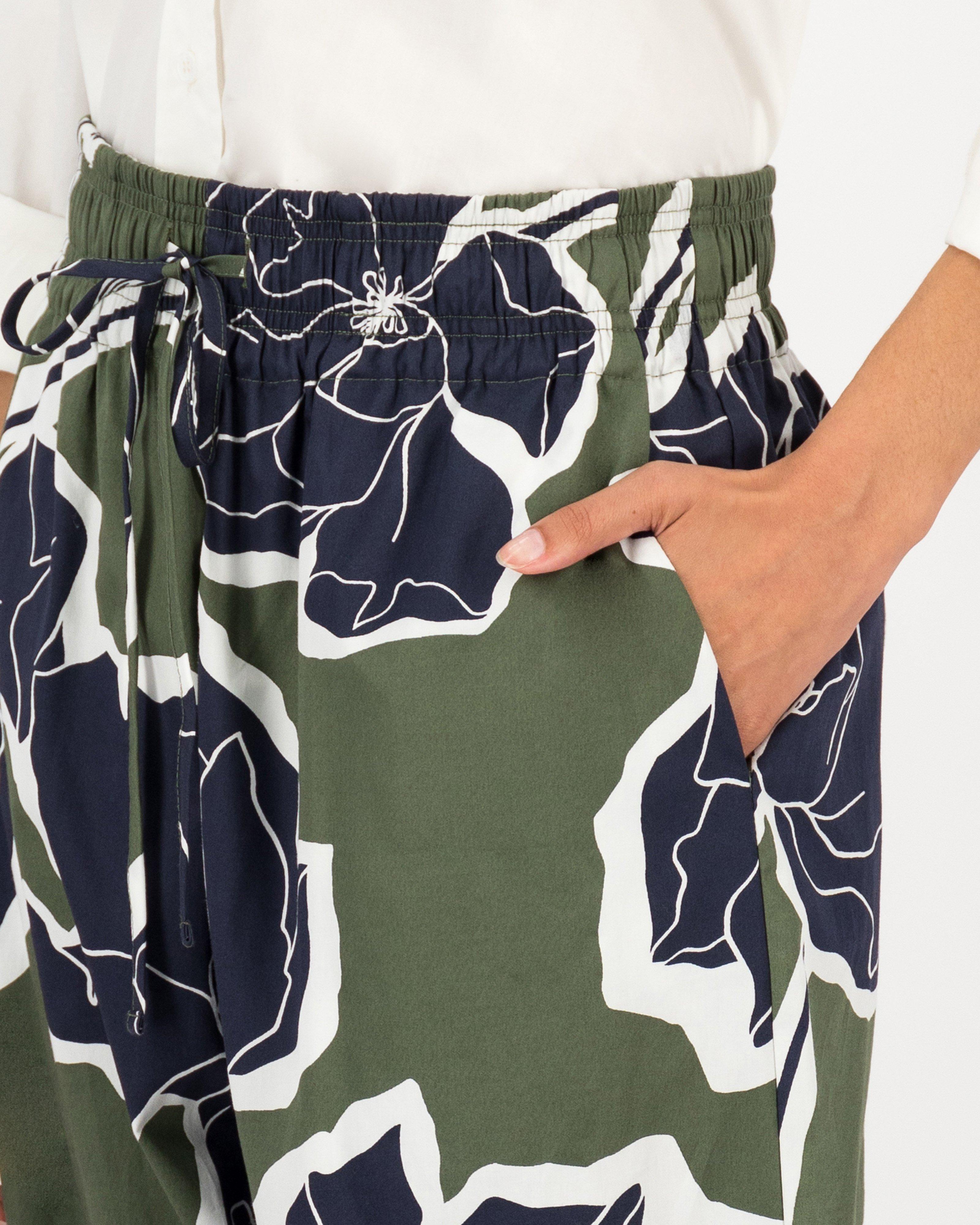 Willow Printed Jogger -  olive