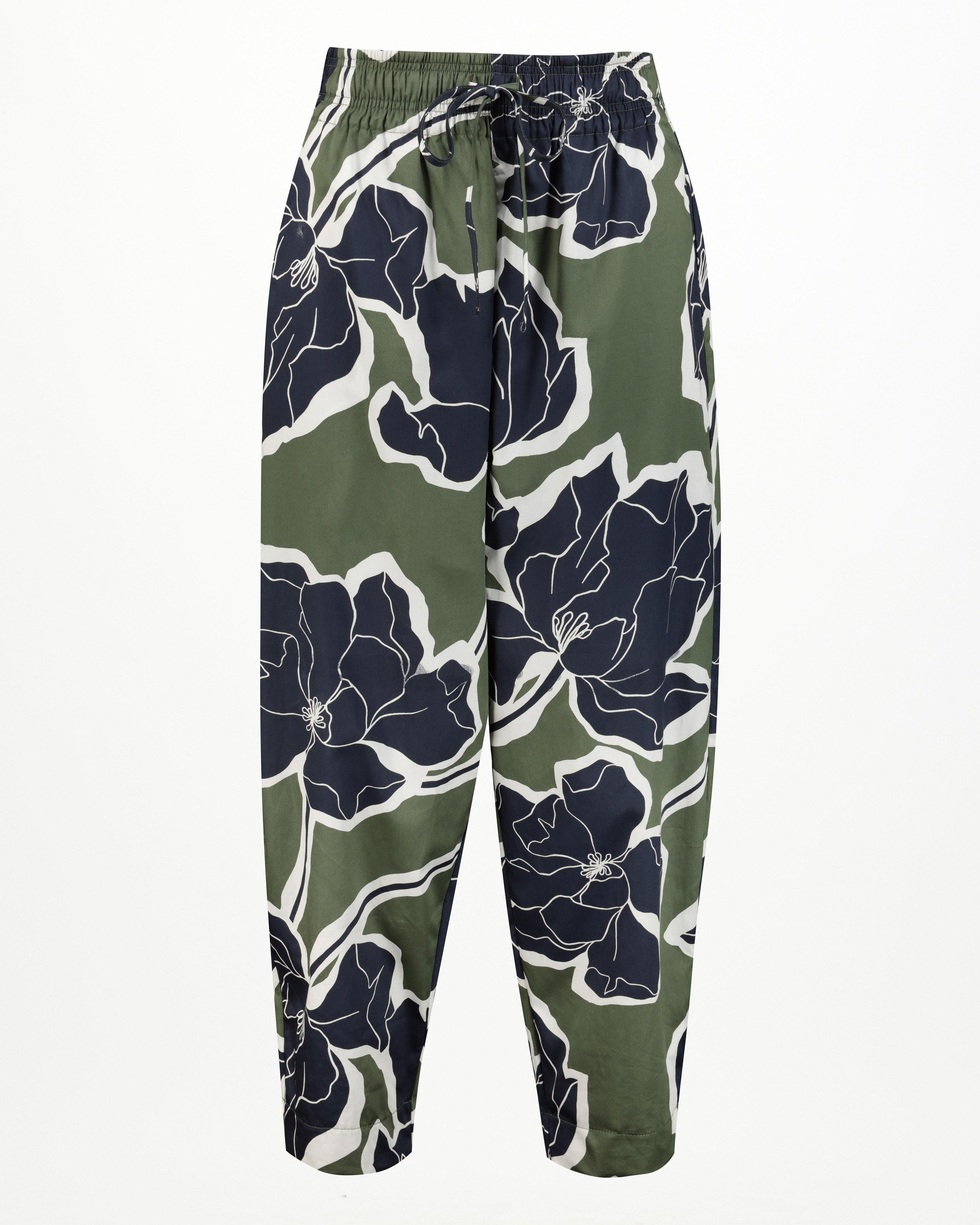 Willow Printed Jogger -  olive