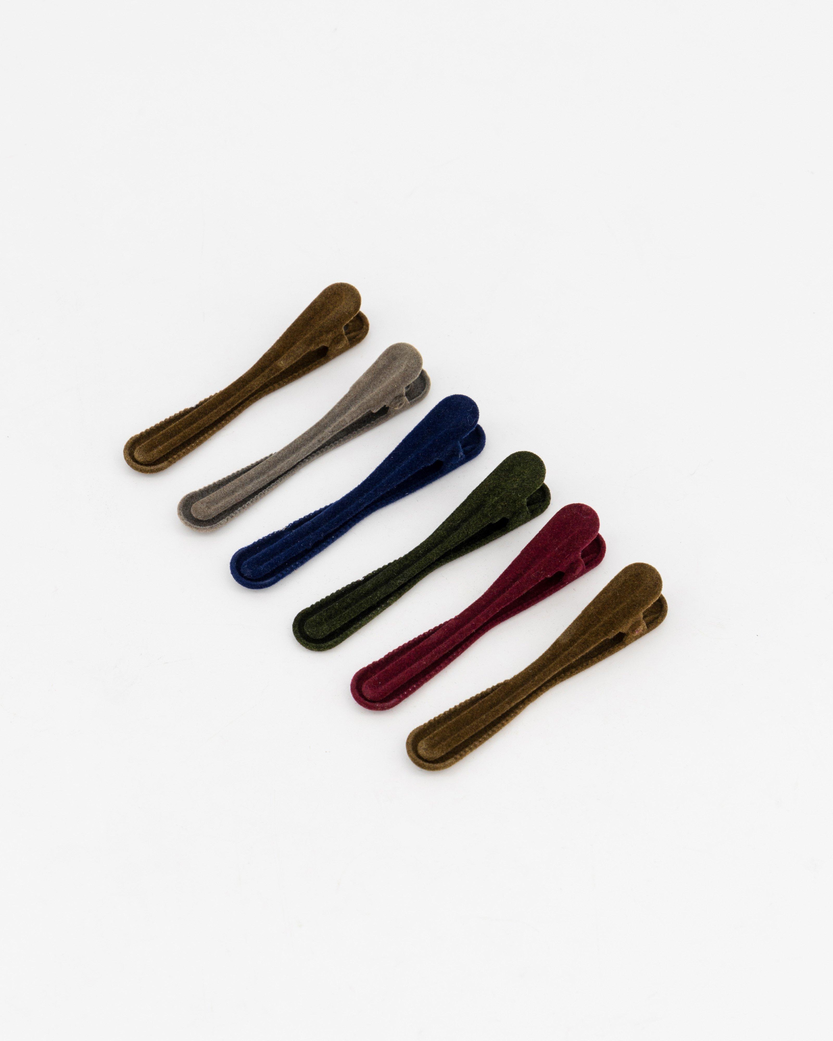 6-Pack Kirana Velvet Hair Clips -  assorted