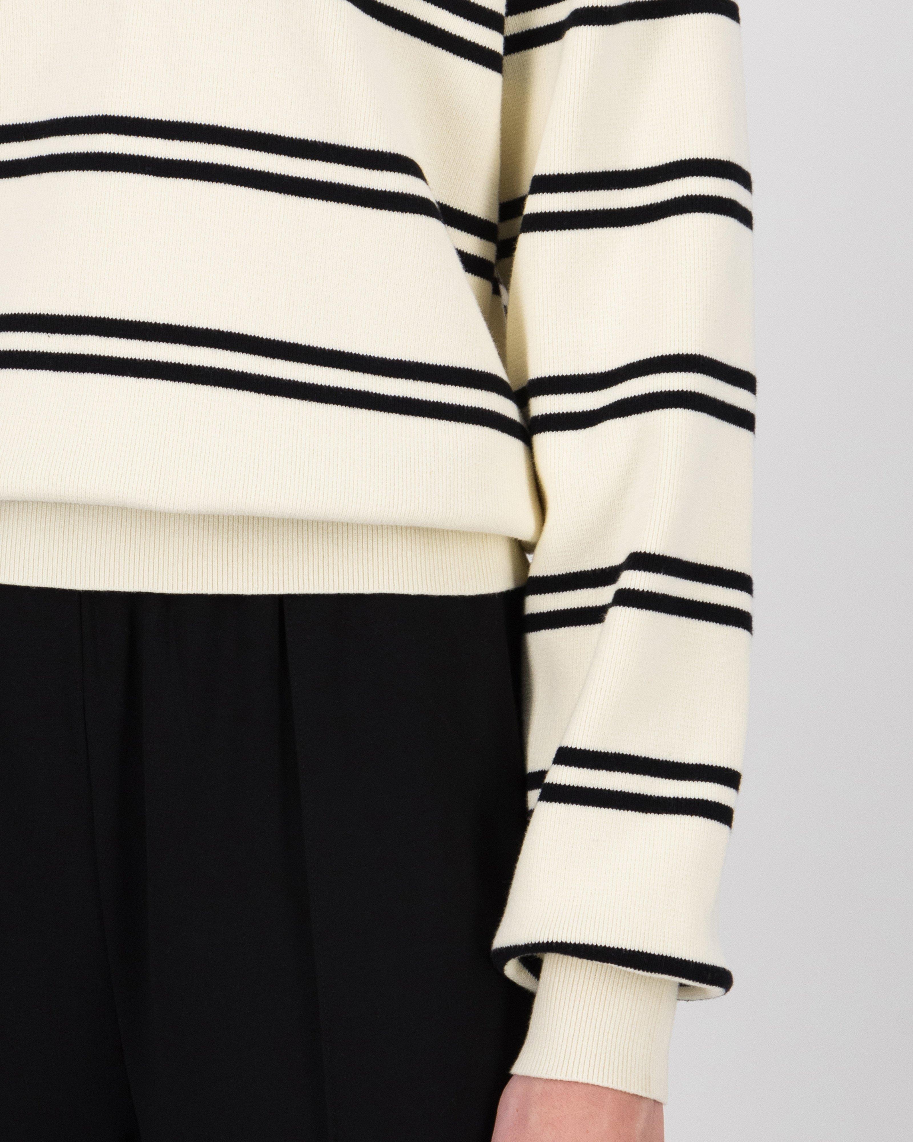 Lillian Double Stripe Jumper -  black