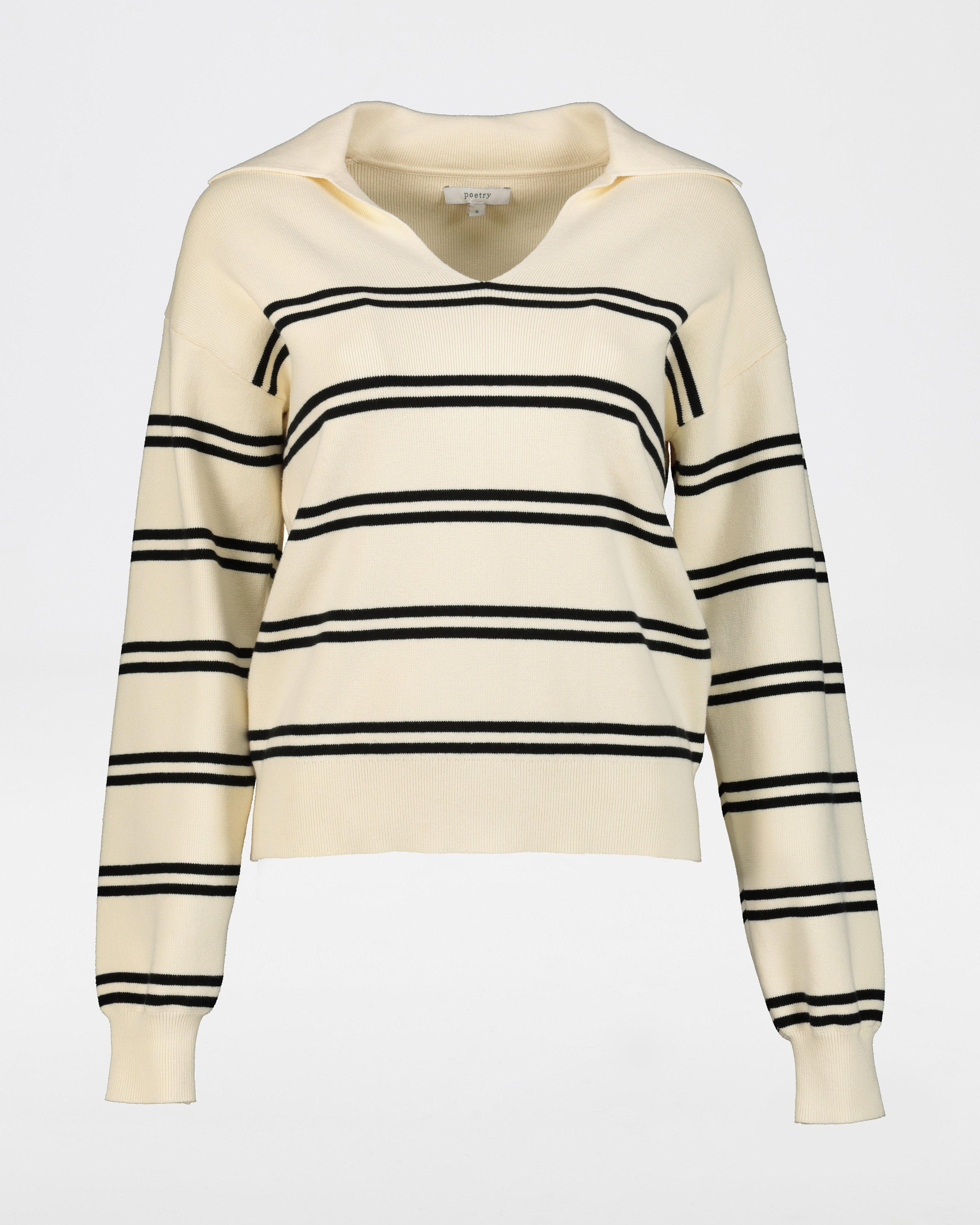 Lillian Double Stripe Jumper -  black