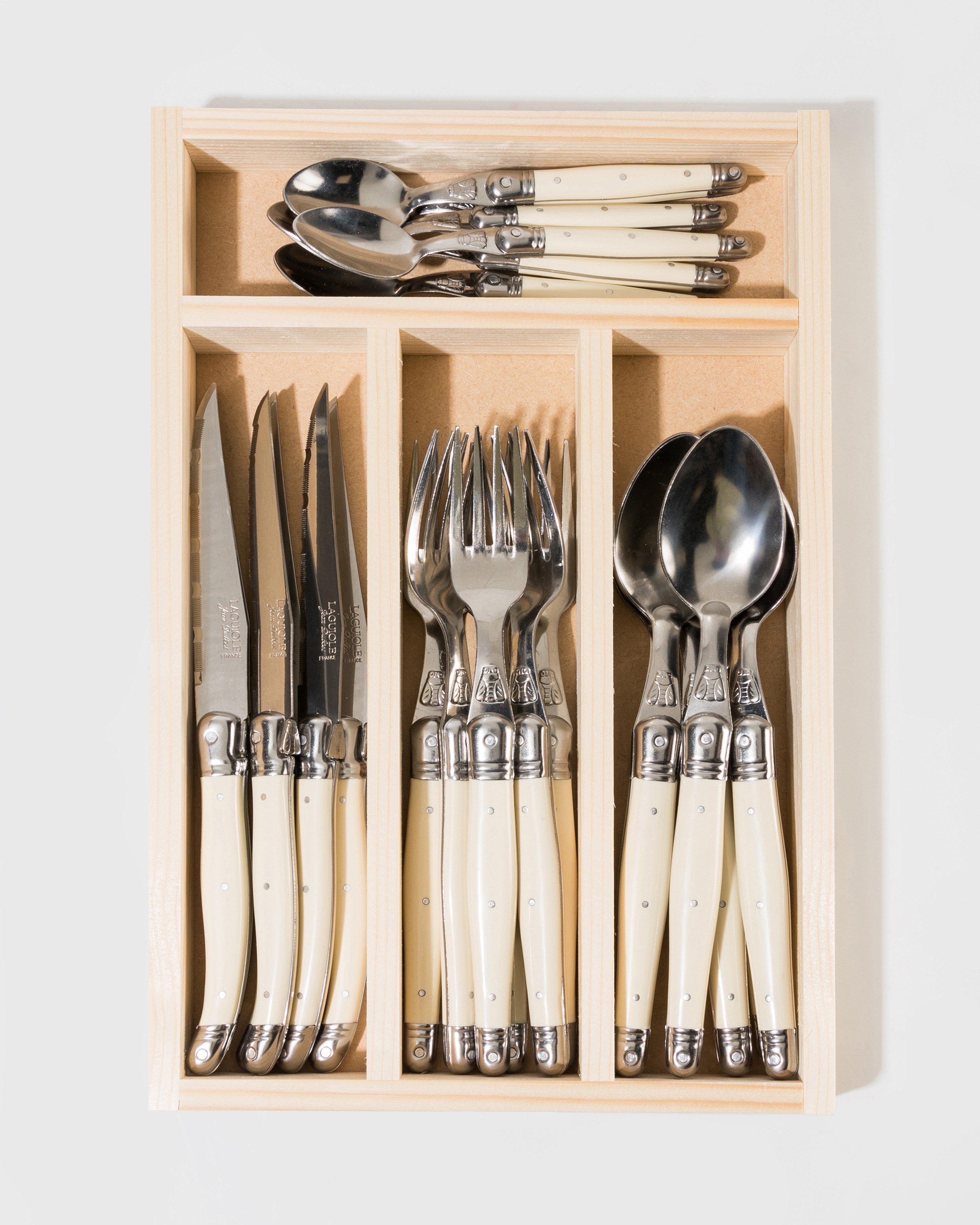 Laguiole Natural Cutlery Set -  bone