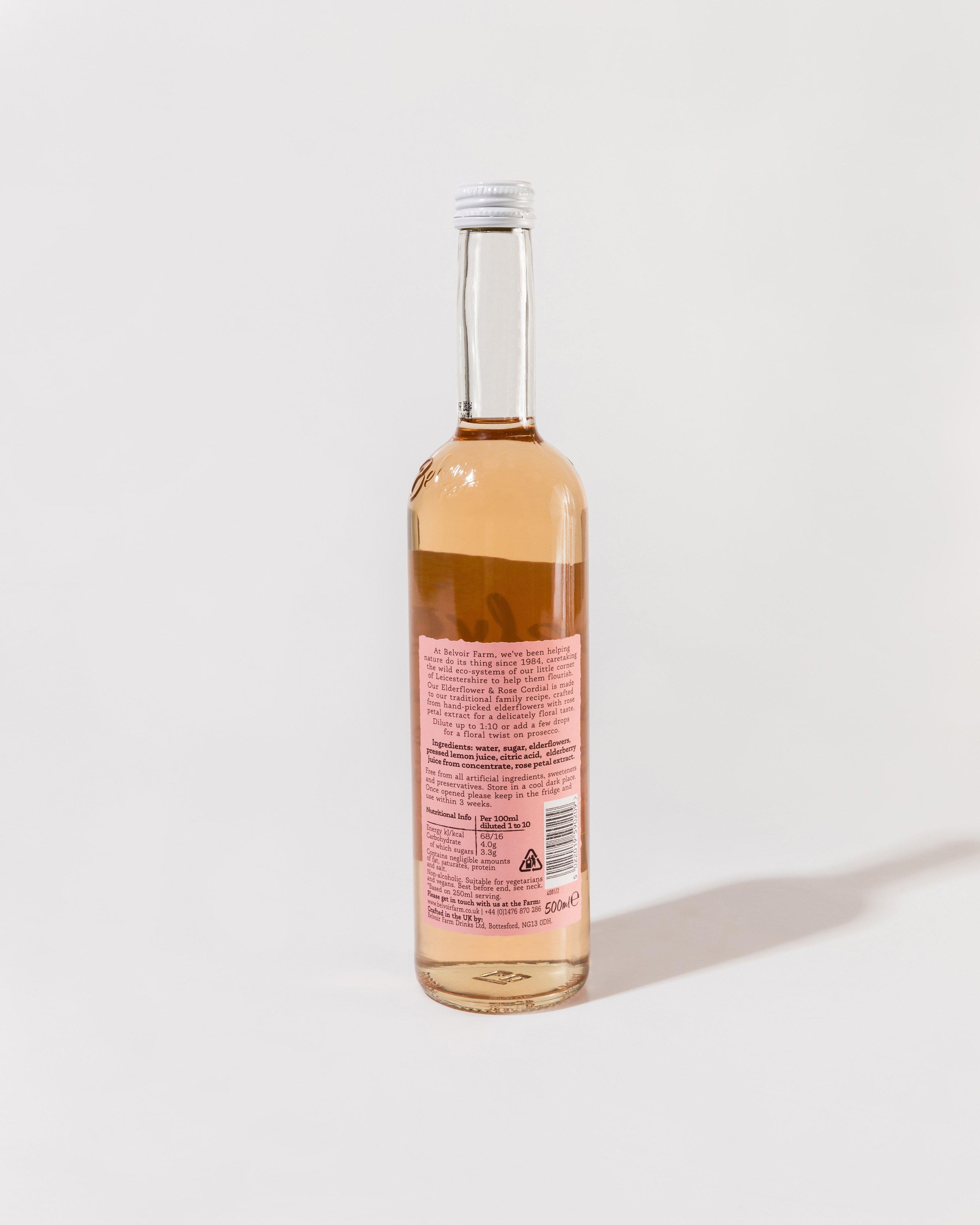 Belvoir Rose Elderflower Cordial -  pink-pink