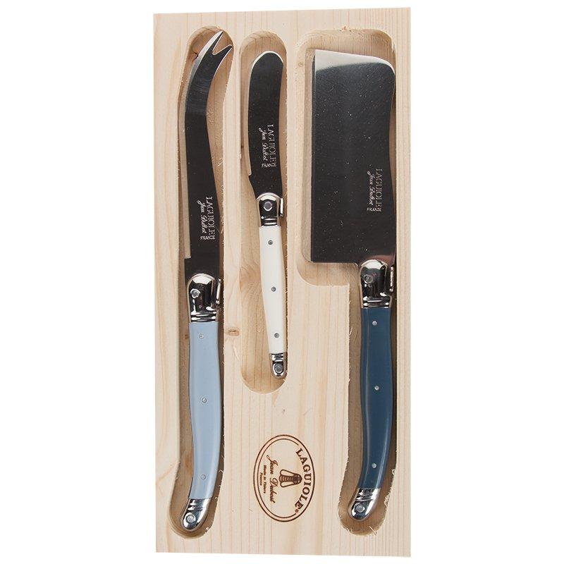 Laguiole Blue Cheese Knife Set Rustic -  blue-blue