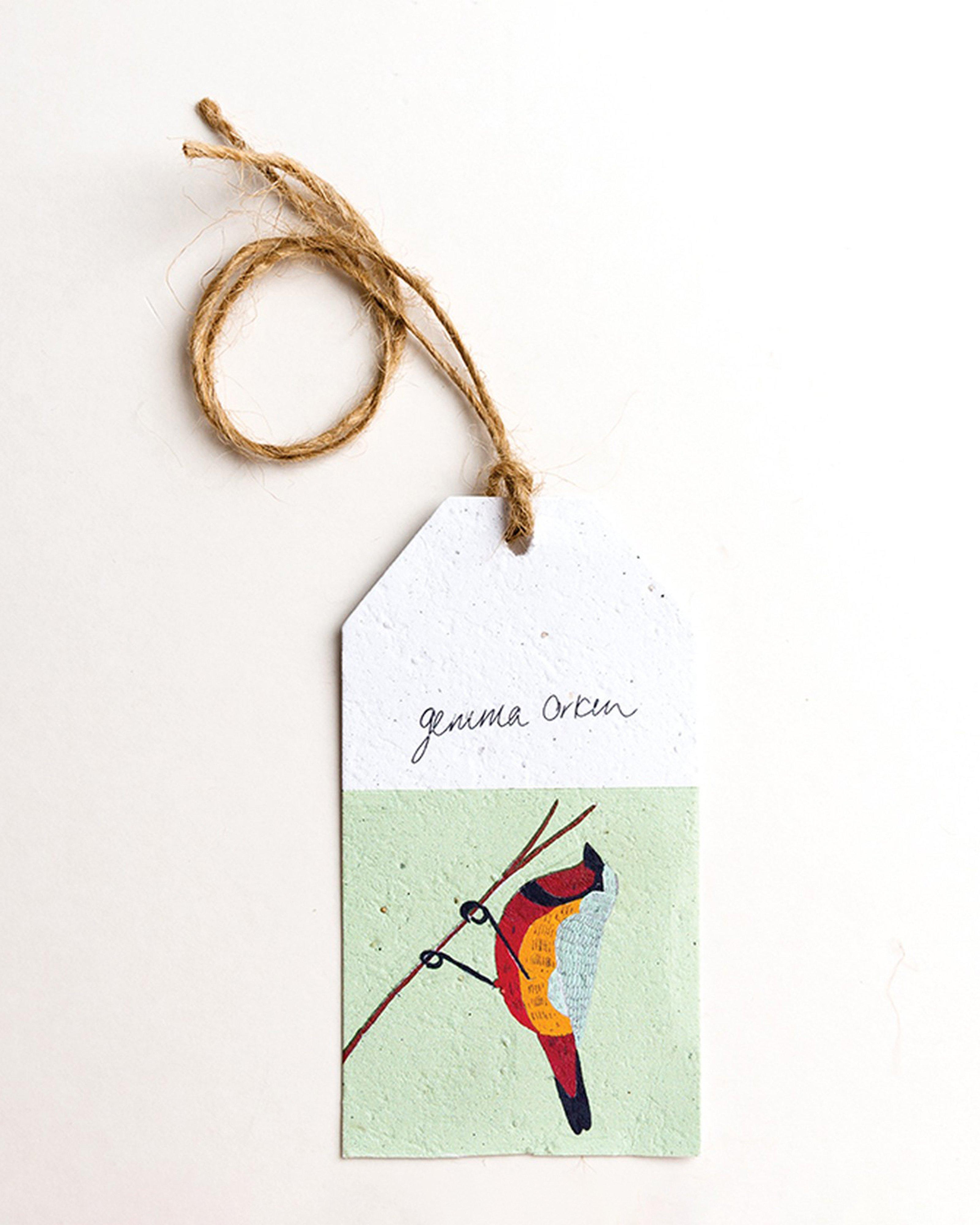 Gemma Orkin Sage Bird Tag -  assorted