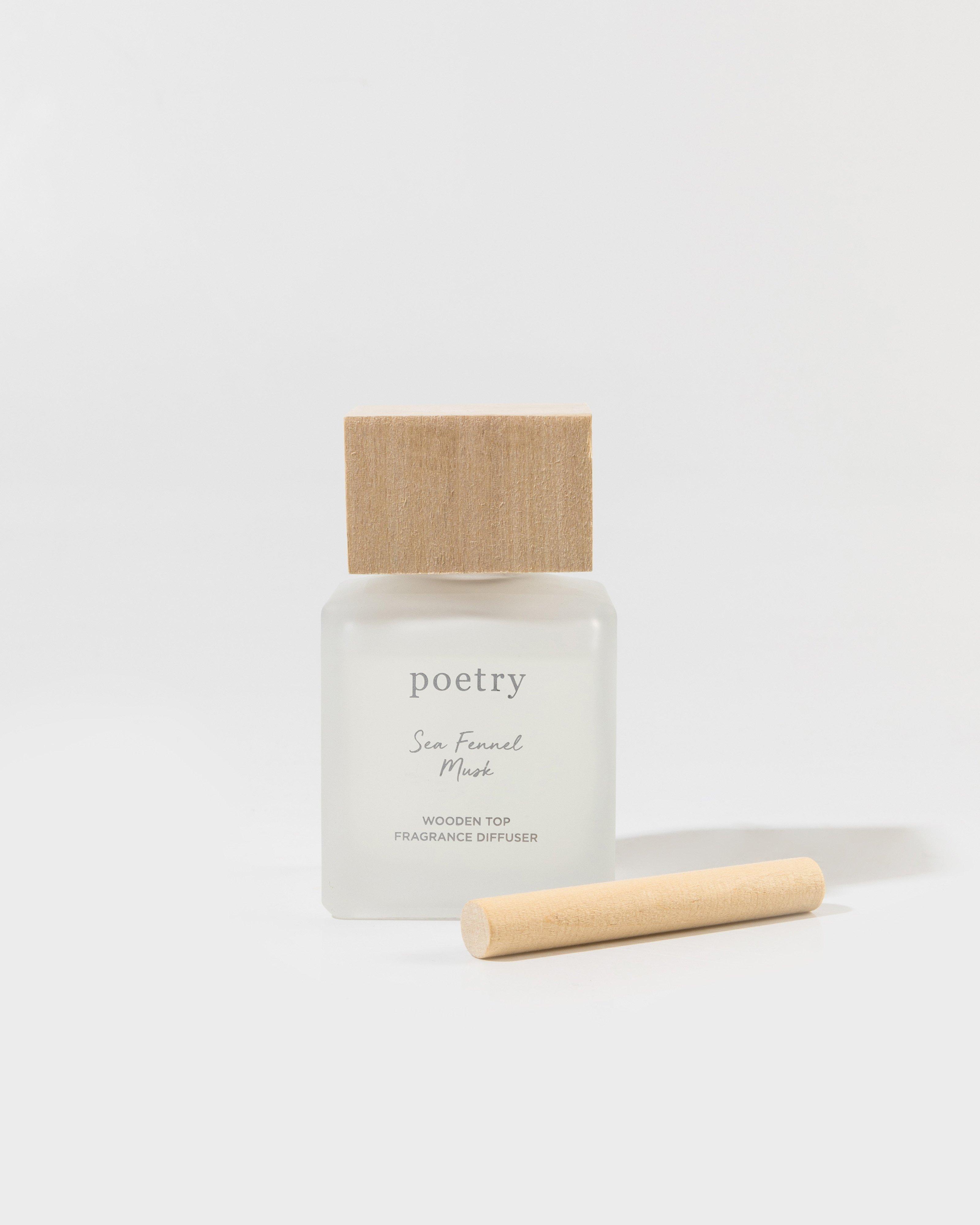 Poetry Sea Fennel Musk Wooden Top Diffuser -  sage