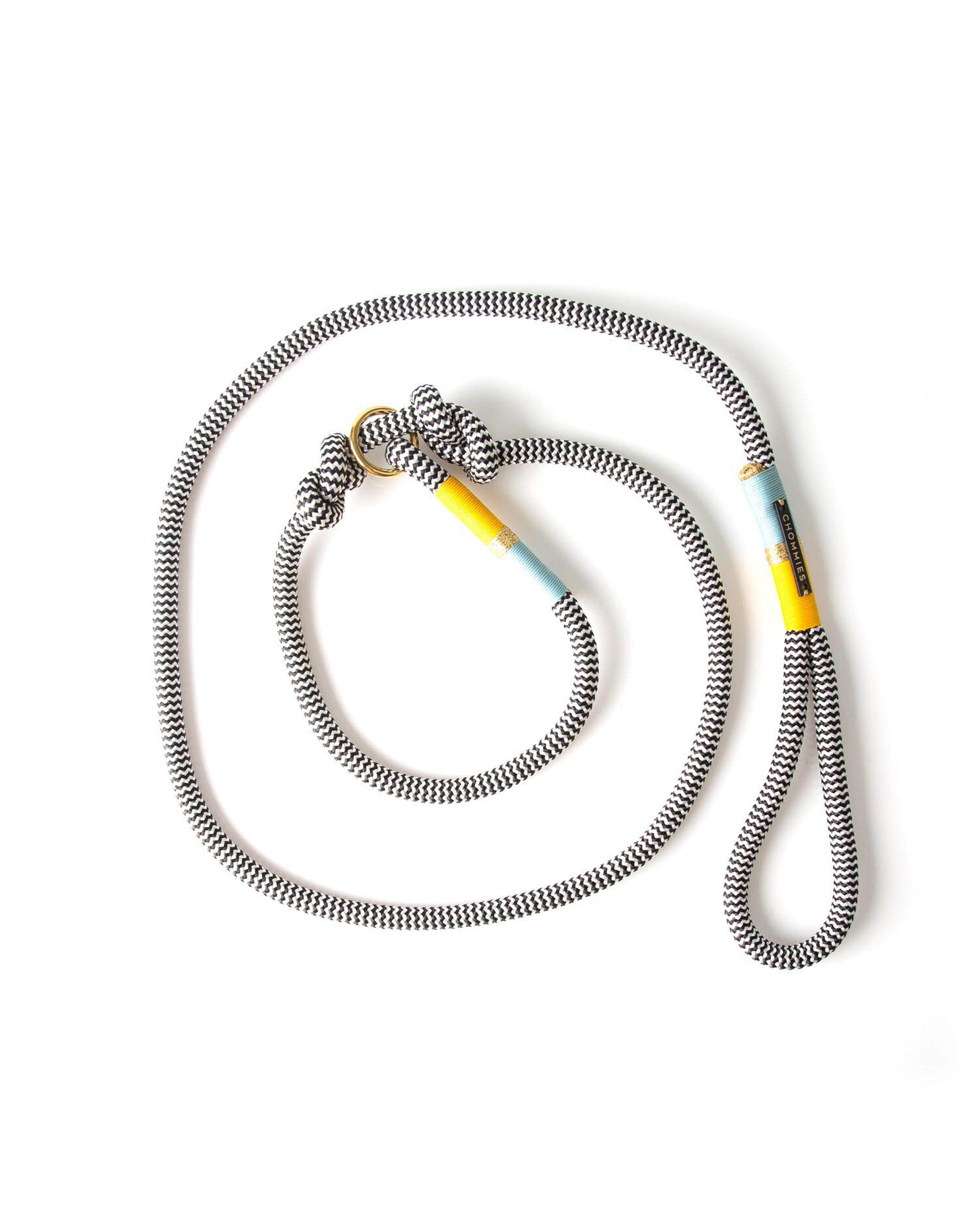 Chommies Duckegg & Ochre Around the Block Leash -  blue-yellow