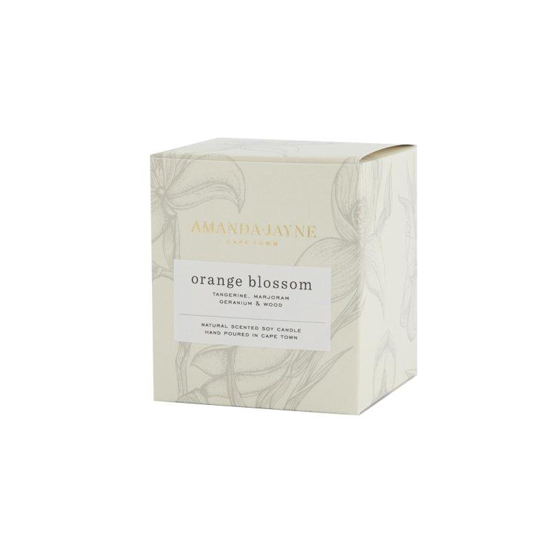 Amanda Jayne Orange Blossom Candle in Glass   -  white-black