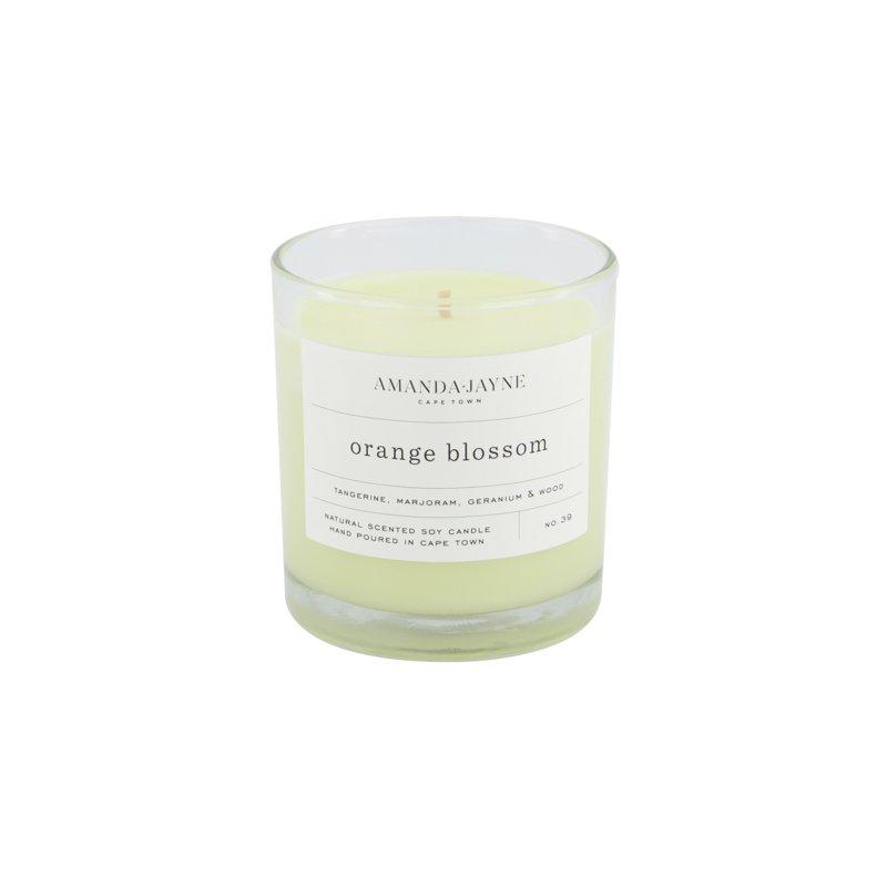 Amanda Jayne Orange Blossom Candle in Glass   -  white-black