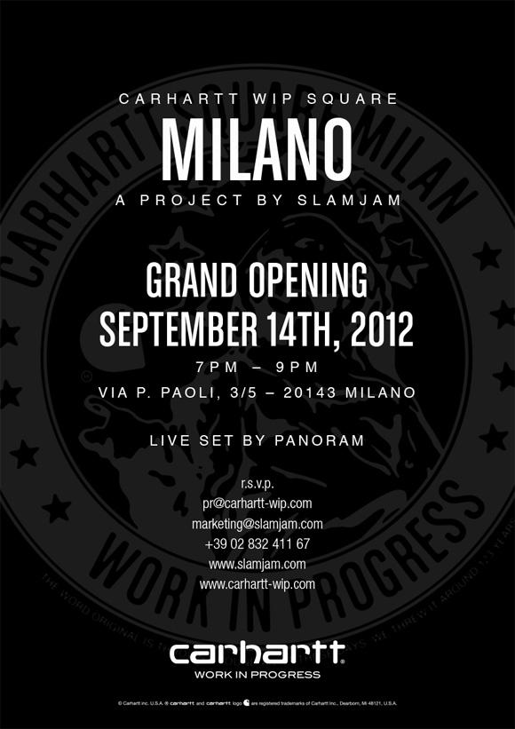 Carhartt Wip Store Milan Store Opening Invitation