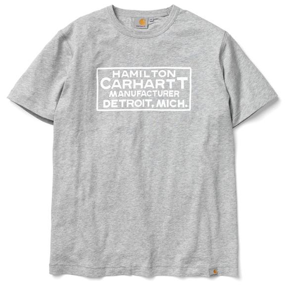 Carhartt WIP Manufacturer T-Shirt - Grey Heather/White