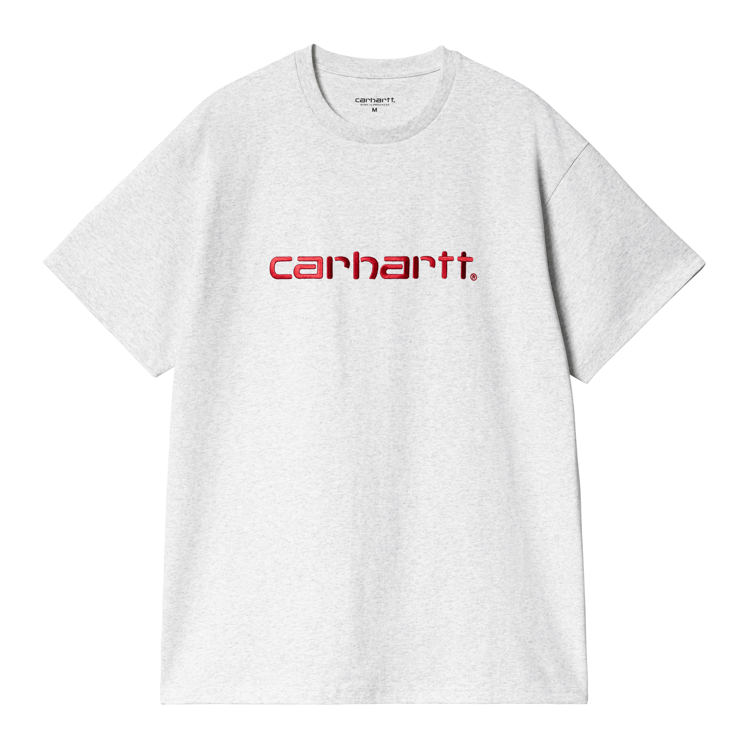 Carhartt WIP Short Sleeve Carhartt Embroidery Tshirt in Grey