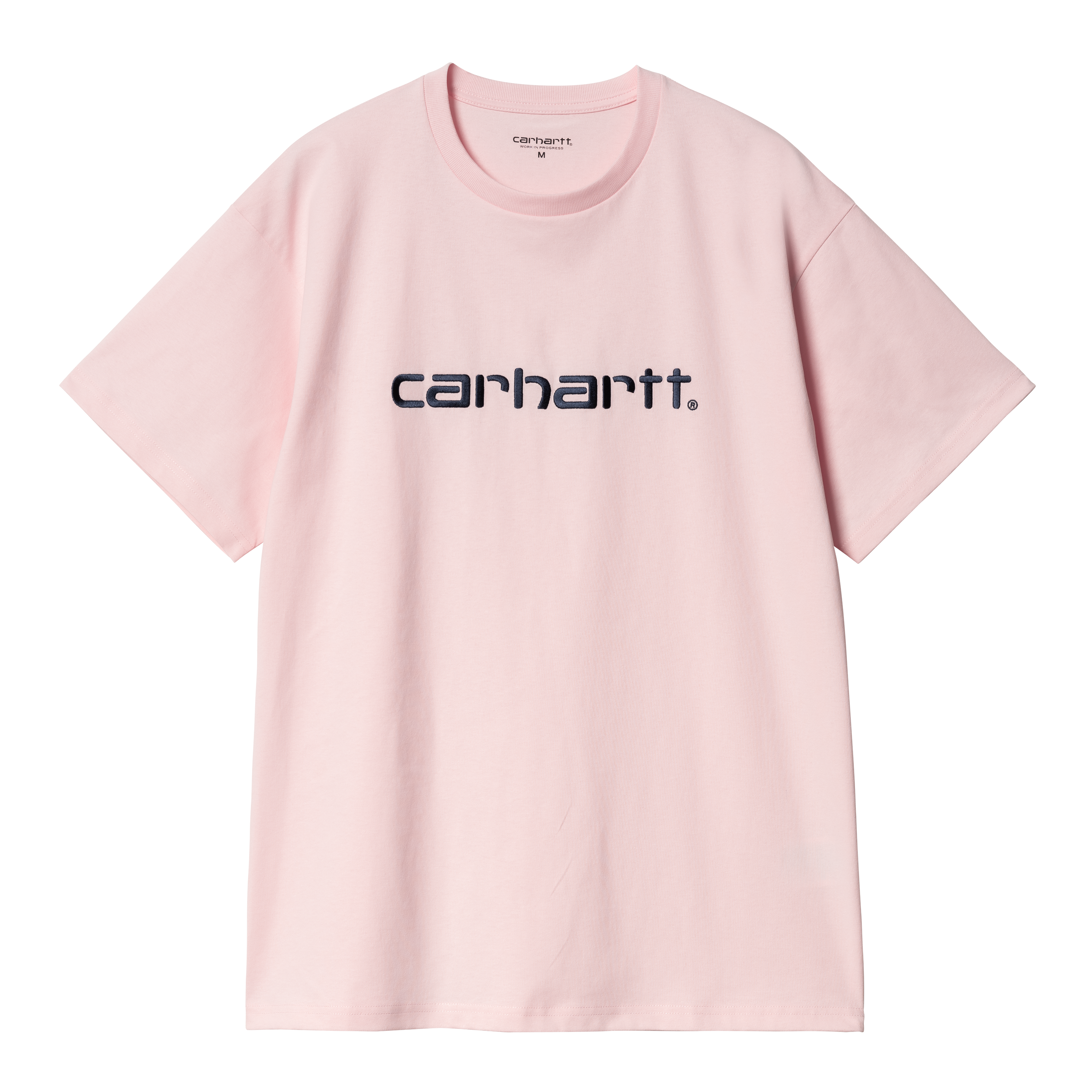 Carhartt WIP Short Sleeve Carhartt Embroidery Tshirt in Pink