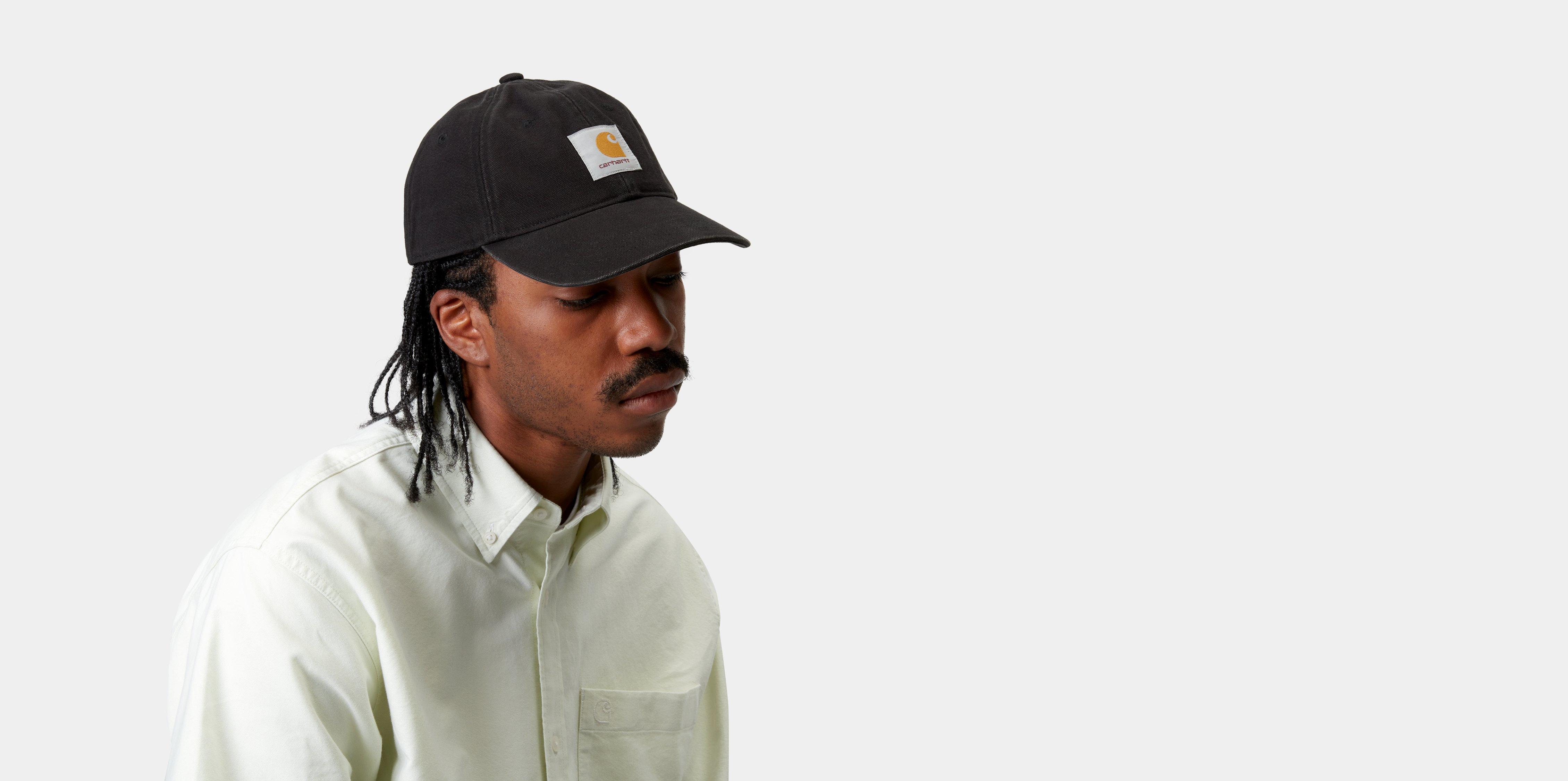 Carhartt WIP Canvas 6-Panel Cap Black/White stone washed